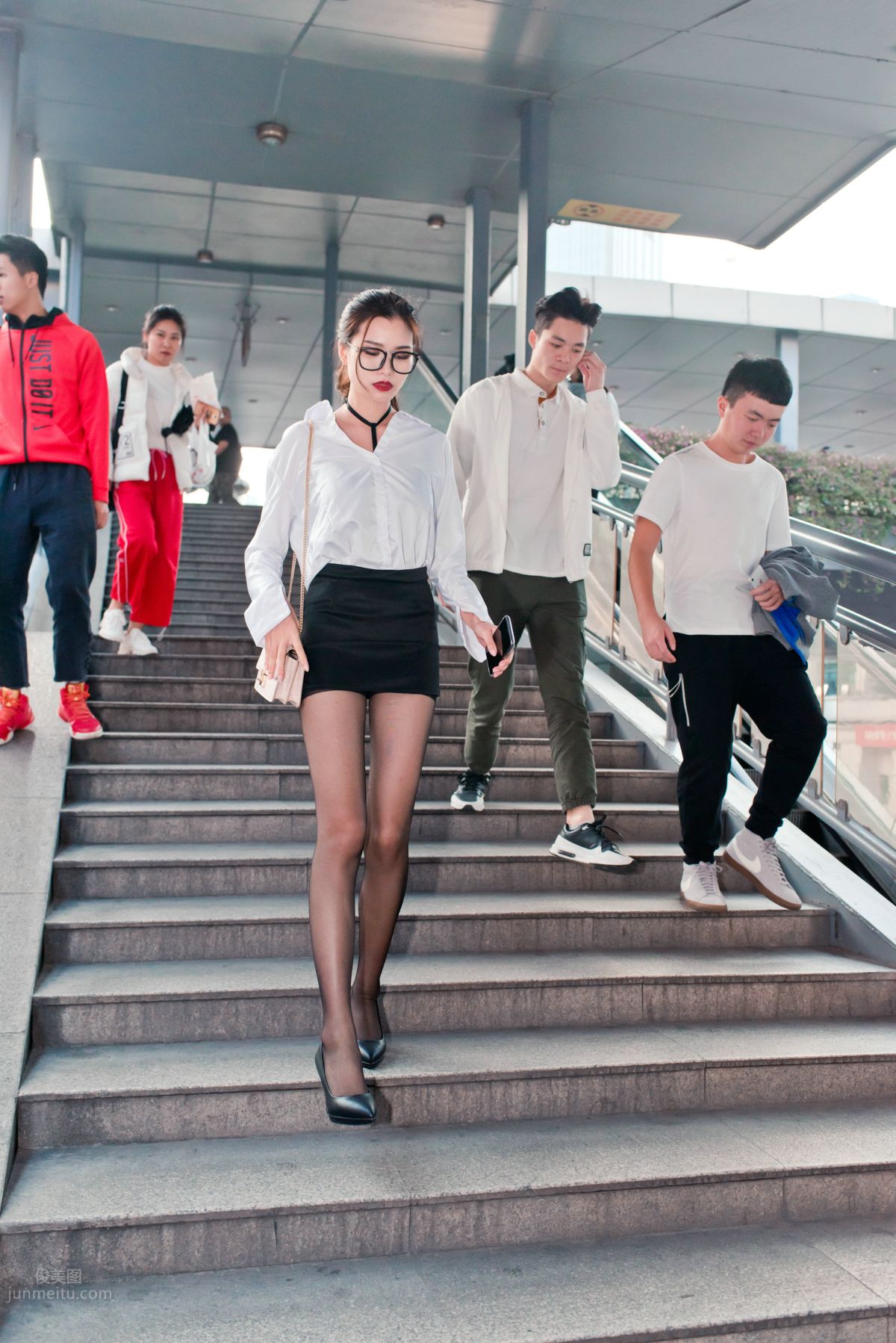 [Mojing Street] 105 OL Top Quality Black Stockings Beauty Tingting's Daily Work photo 209