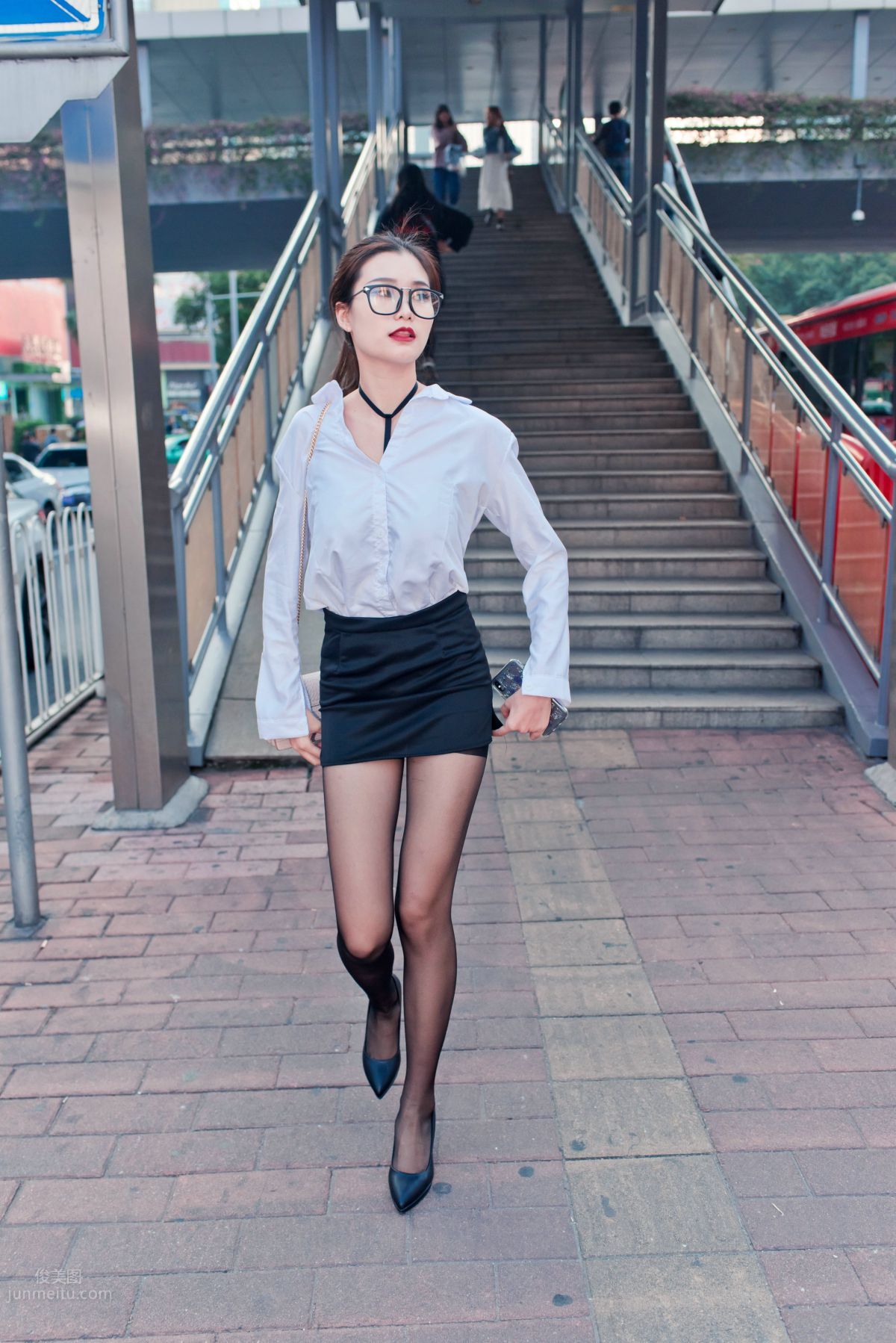[Mojing Street] 105 OL Top Quality Black Stockings Beauty Tingting's Daily Work photo 218