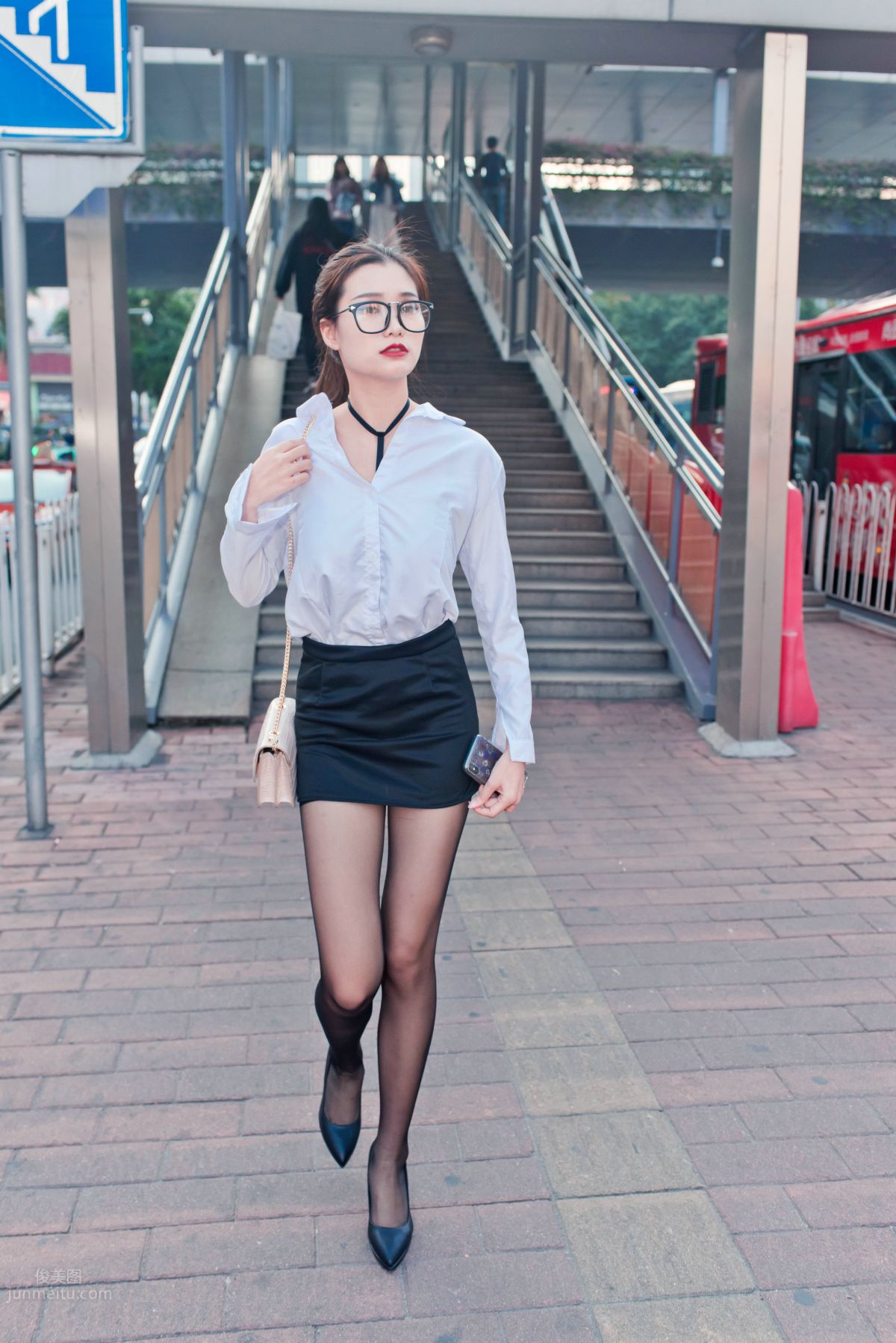 [Mojing Street] 105 OL Top Quality Black Stockings Beauty Tingting's Daily Work photo 219