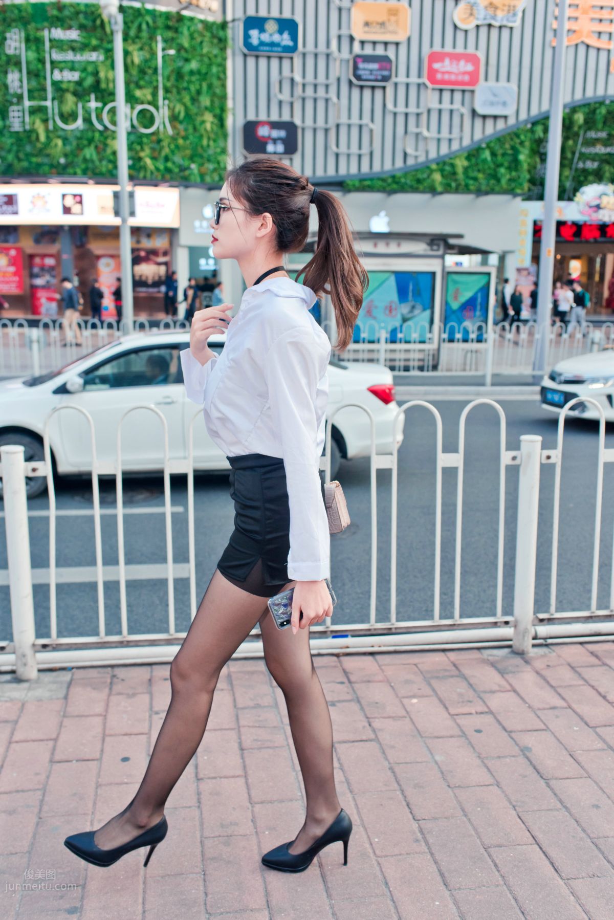 [Mojing Street] 105 OL Top Quality Black Stockings Beauty Tingting's Daily Work photo 229