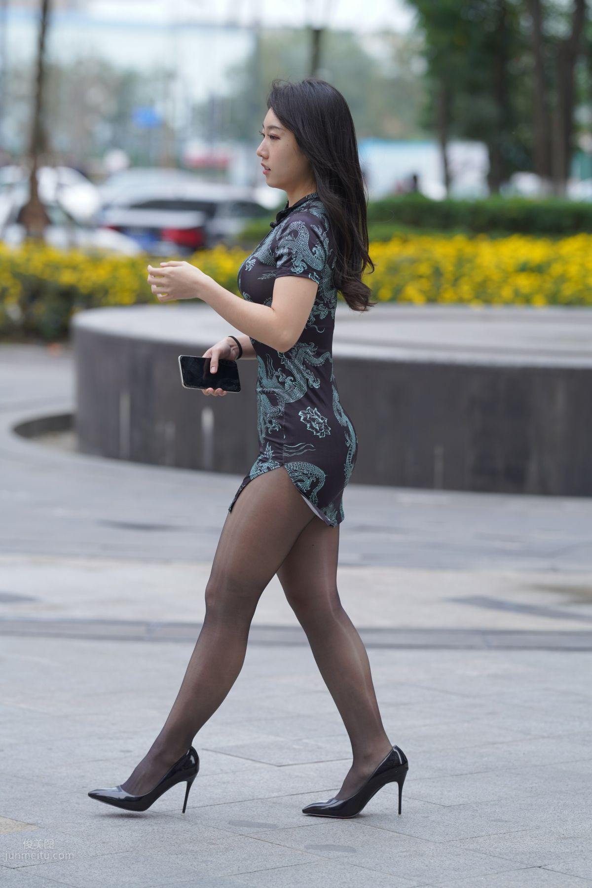[Mojing Street] 106 Sexy Mature Woman in Black Stockings Modified Qipao photo 135