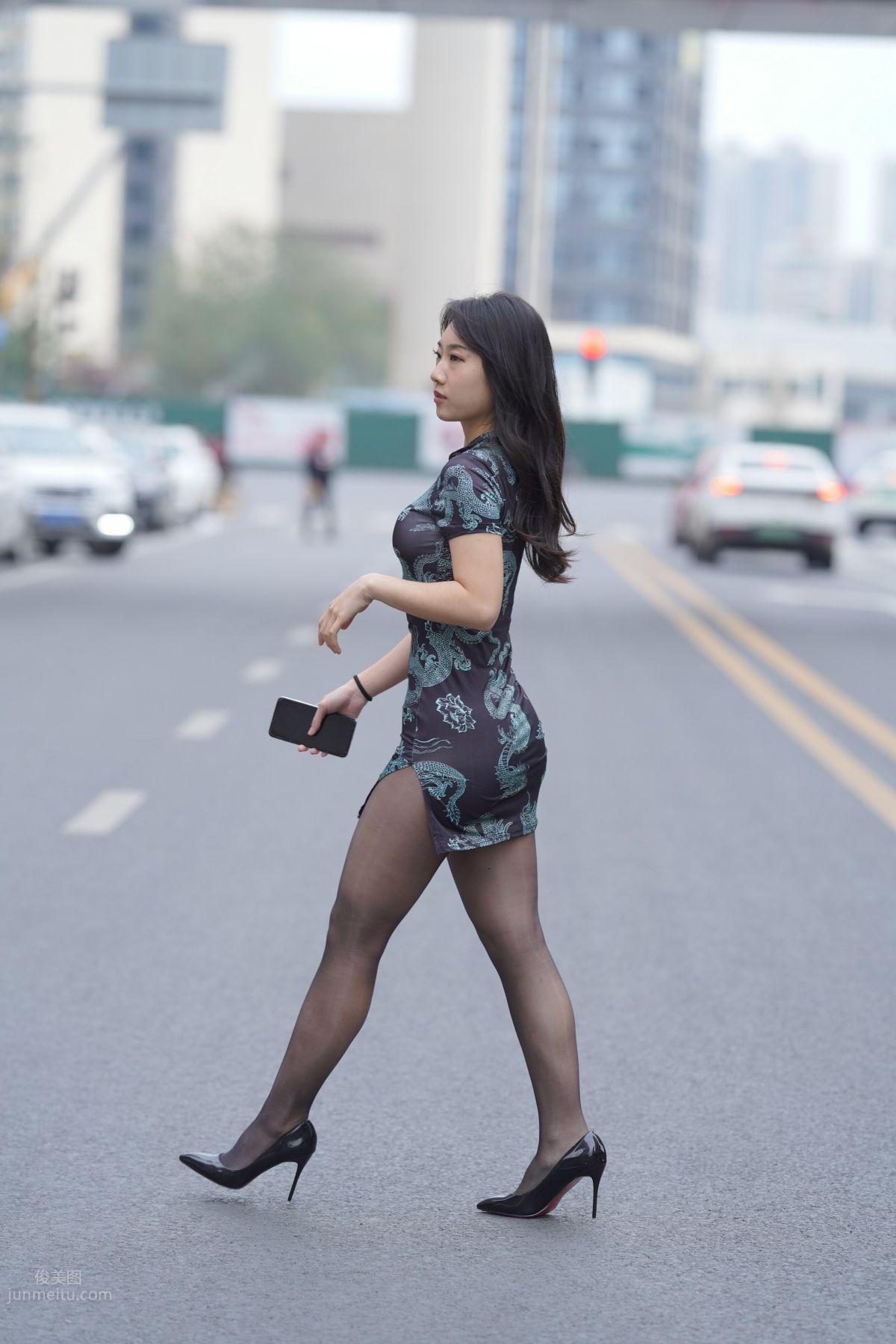 [Mojing Street] 106 Sexy Mature Woman in Black Stockings Modified Qipao photo 163