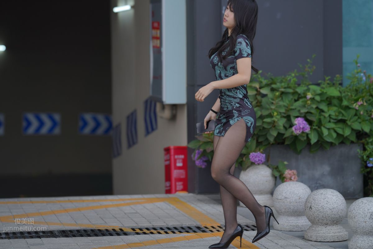 [Mojing Street] 106 Sexy Mature Woman in Black Stockings Modified Qipao photo 216