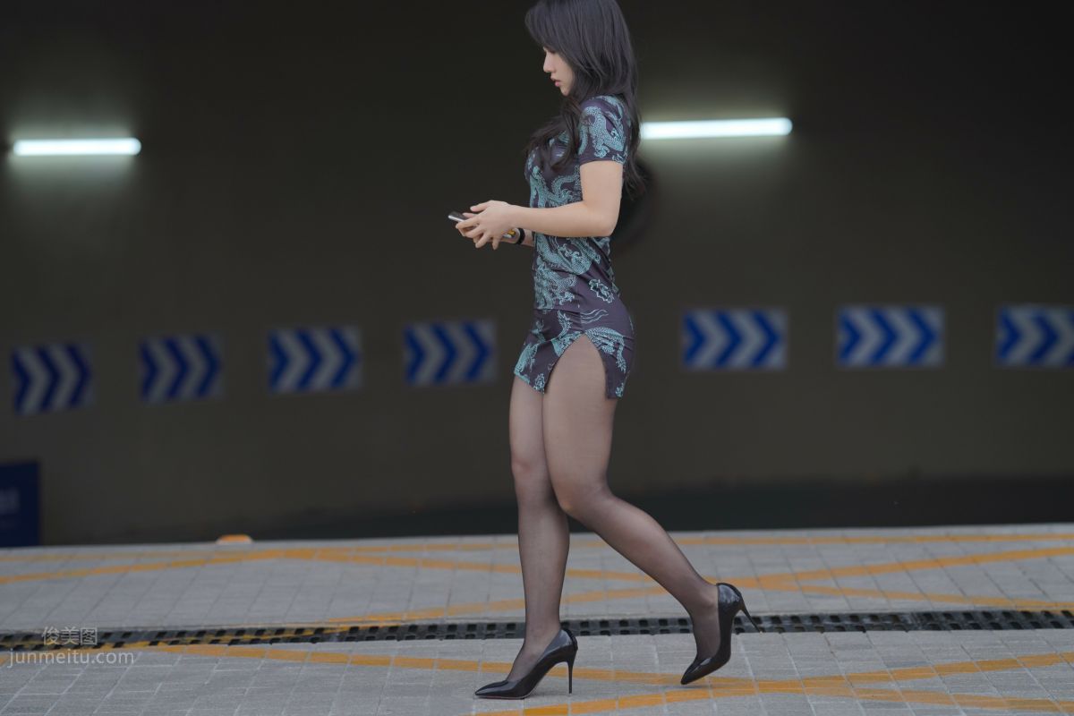 [Mojing Street] 106 Sexy Mature Woman in Black Stockings Modified Qipao photo 221