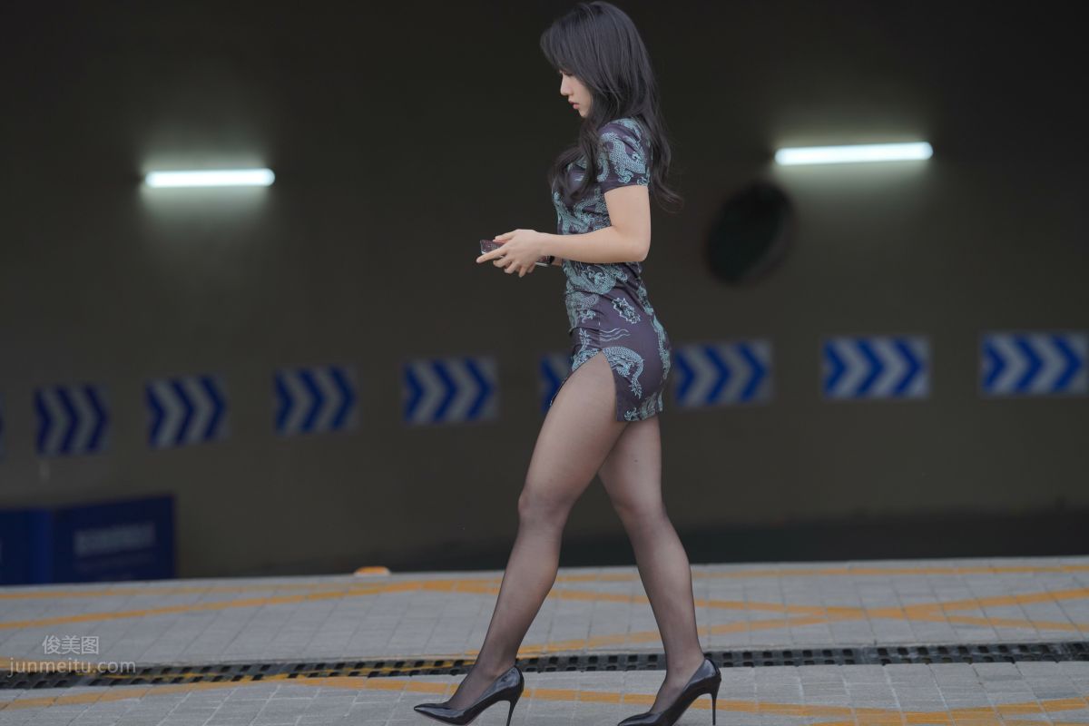 [Mojing Street] 106 Sexy Mature Woman in Black Stockings Modified Qipao photo 222