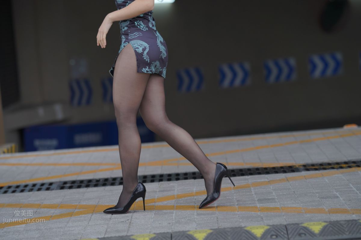 [Mojing Street] 106 Sexy Mature Woman in Black Stockings Modified Qipao photo 226