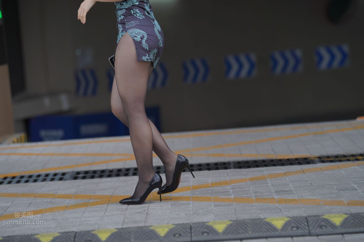 [Mojing Street] 106 Sexy Mature Woman in Black Stockings Modified Qipao photo 227