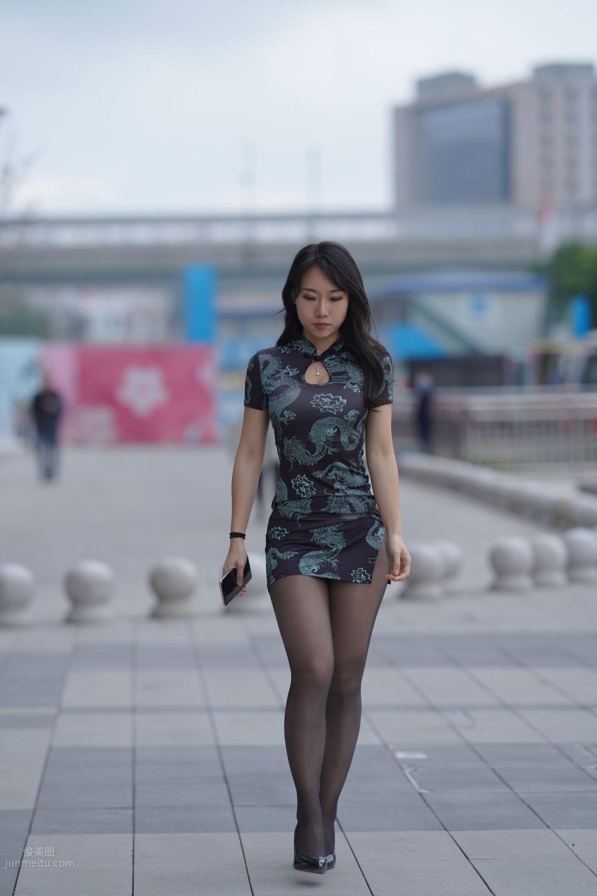 [Mojing Street] 106 Sexy Mature Woman in Black Stockings Modified Qipao photo 234