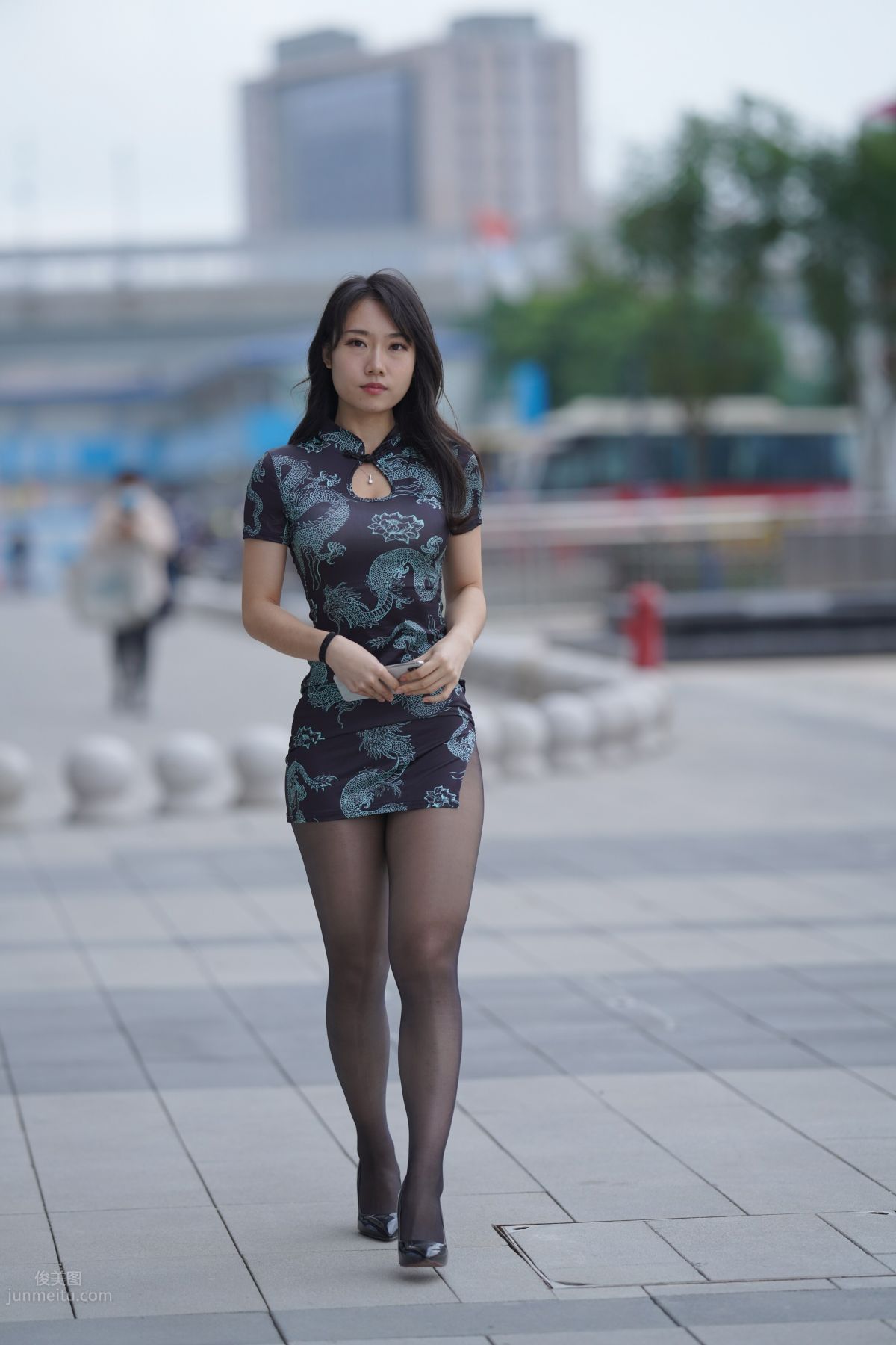 [Mojing Street] 106 Sexy Mature Woman in Black Stockings Modified Qipao photo 238