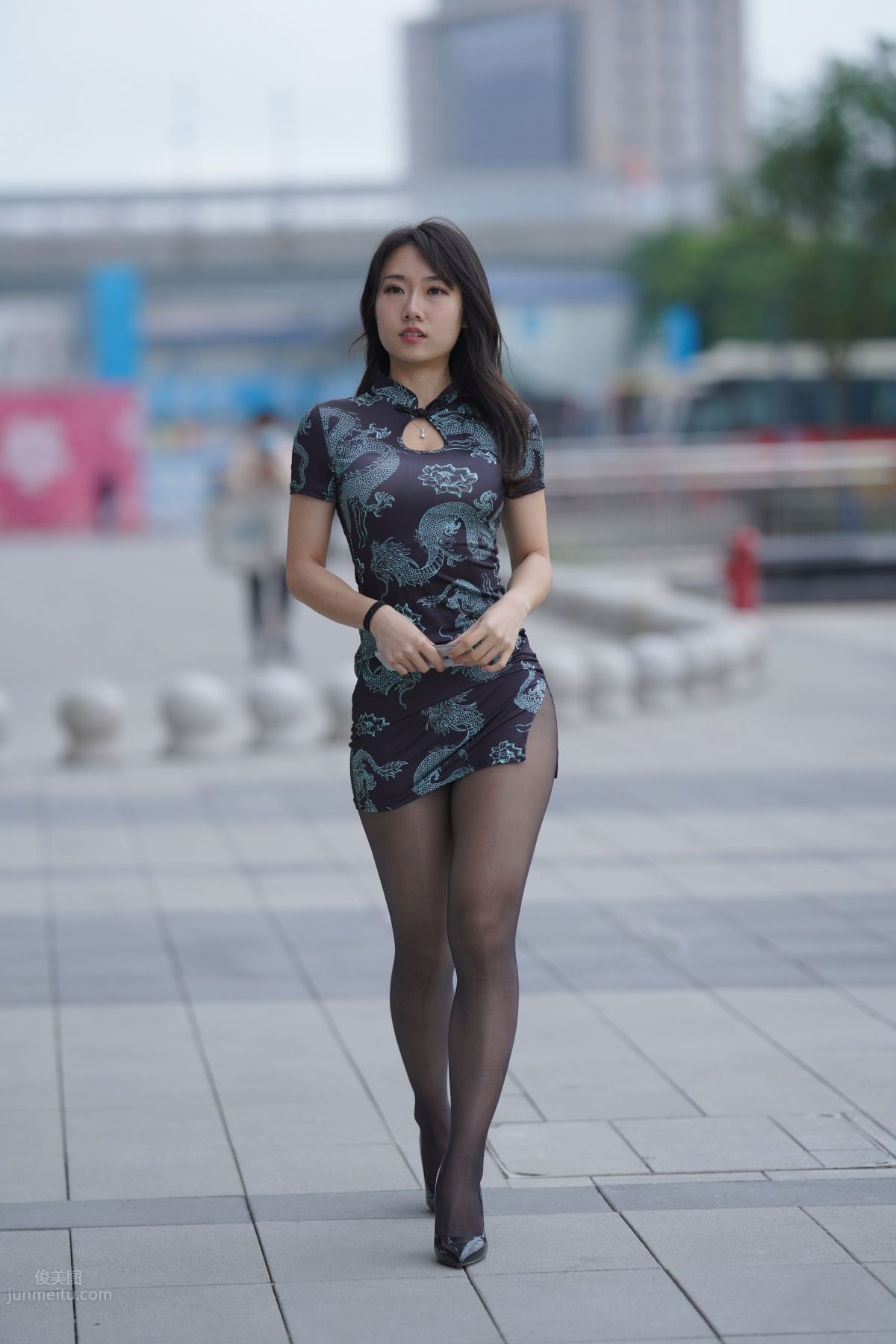 [Mojing Street] 106 Sexy Mature Woman in Black Stockings Modified Qipao photo 242