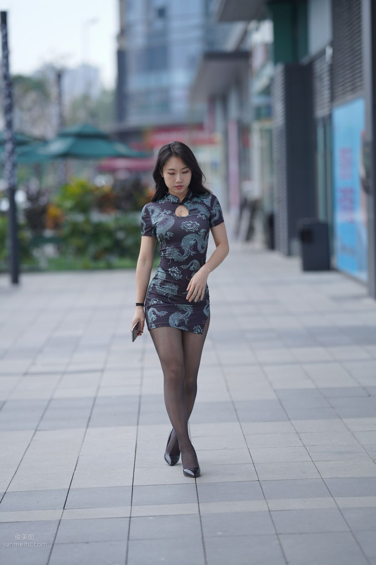 [Mojing Street] 106 Sexy Mature Woman in Black Stockings Modified Qipao photo 270