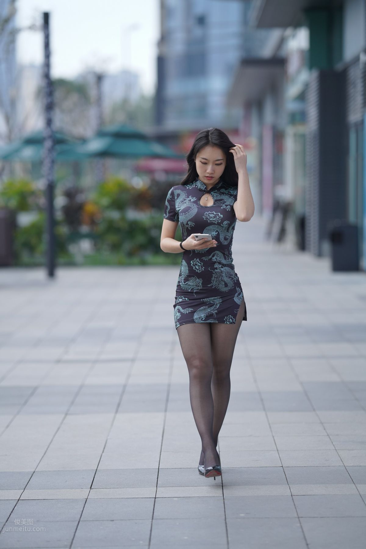 [Mojing Street] 106 Sexy Mature Woman in Black Stockings Modified Qipao photo 271