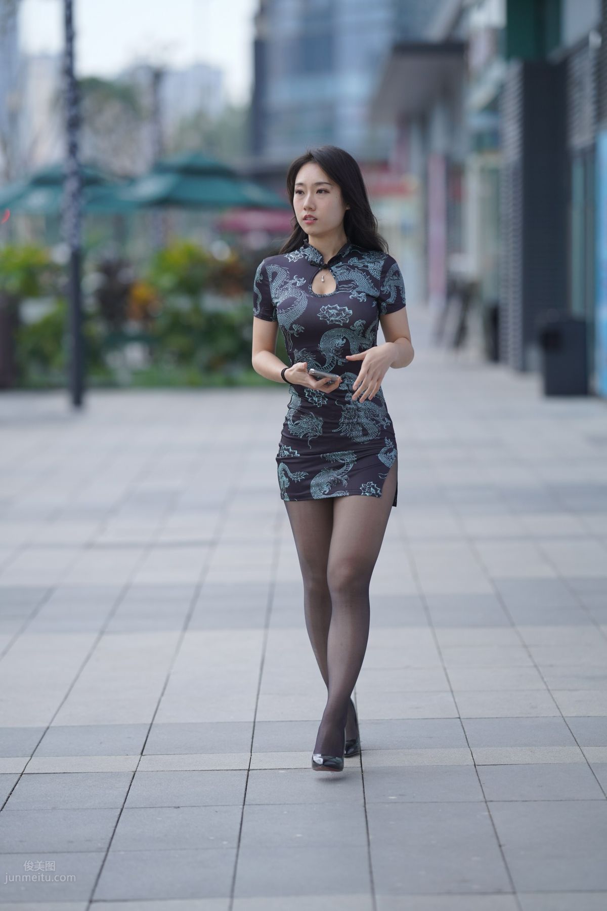 [Mojing Street] 106 Sexy Mature Woman in Black Stockings Modified Qipao photo 273