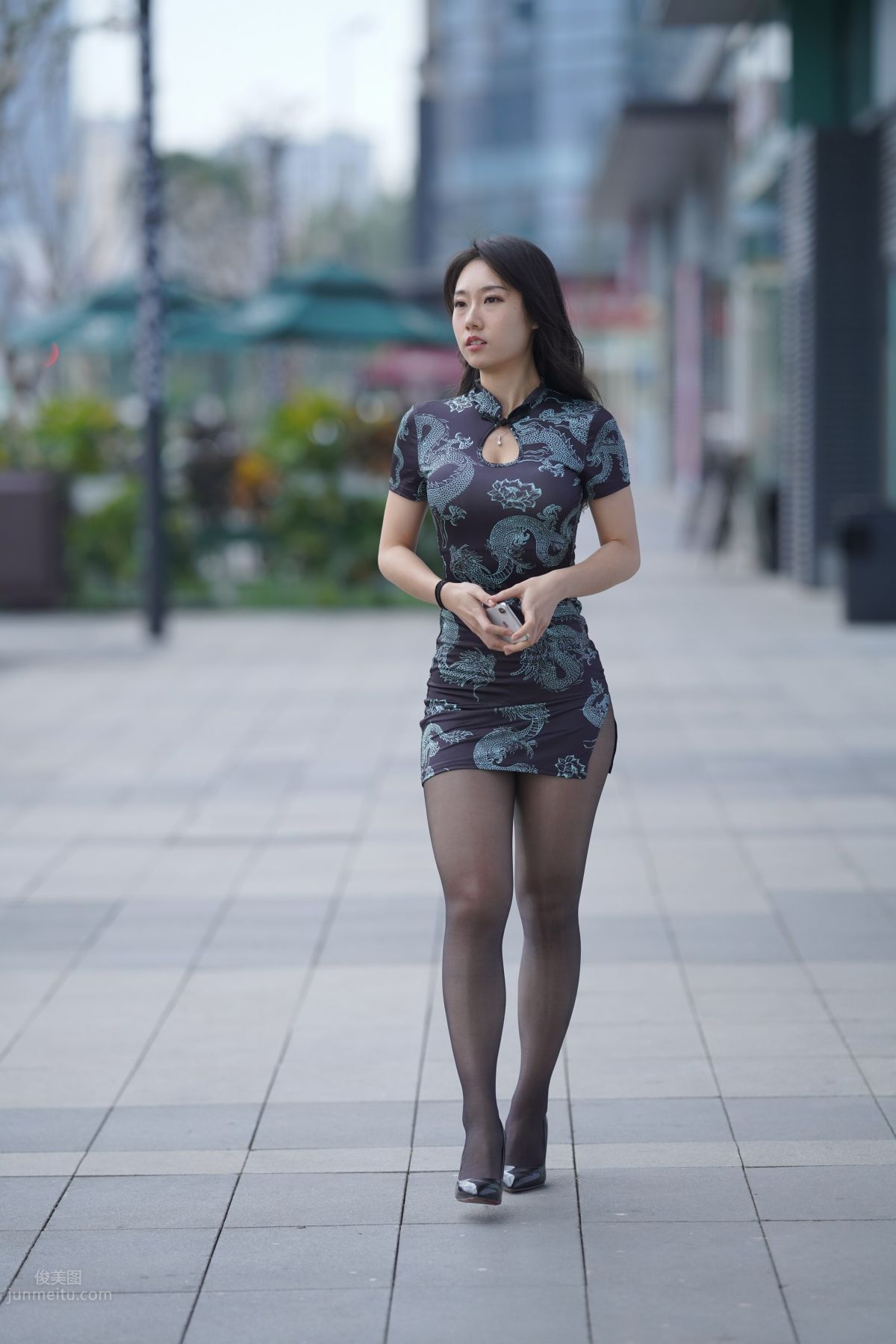 [Mojing Street] 106 Sexy Mature Woman in Black Stockings Modified Qipao photo 274