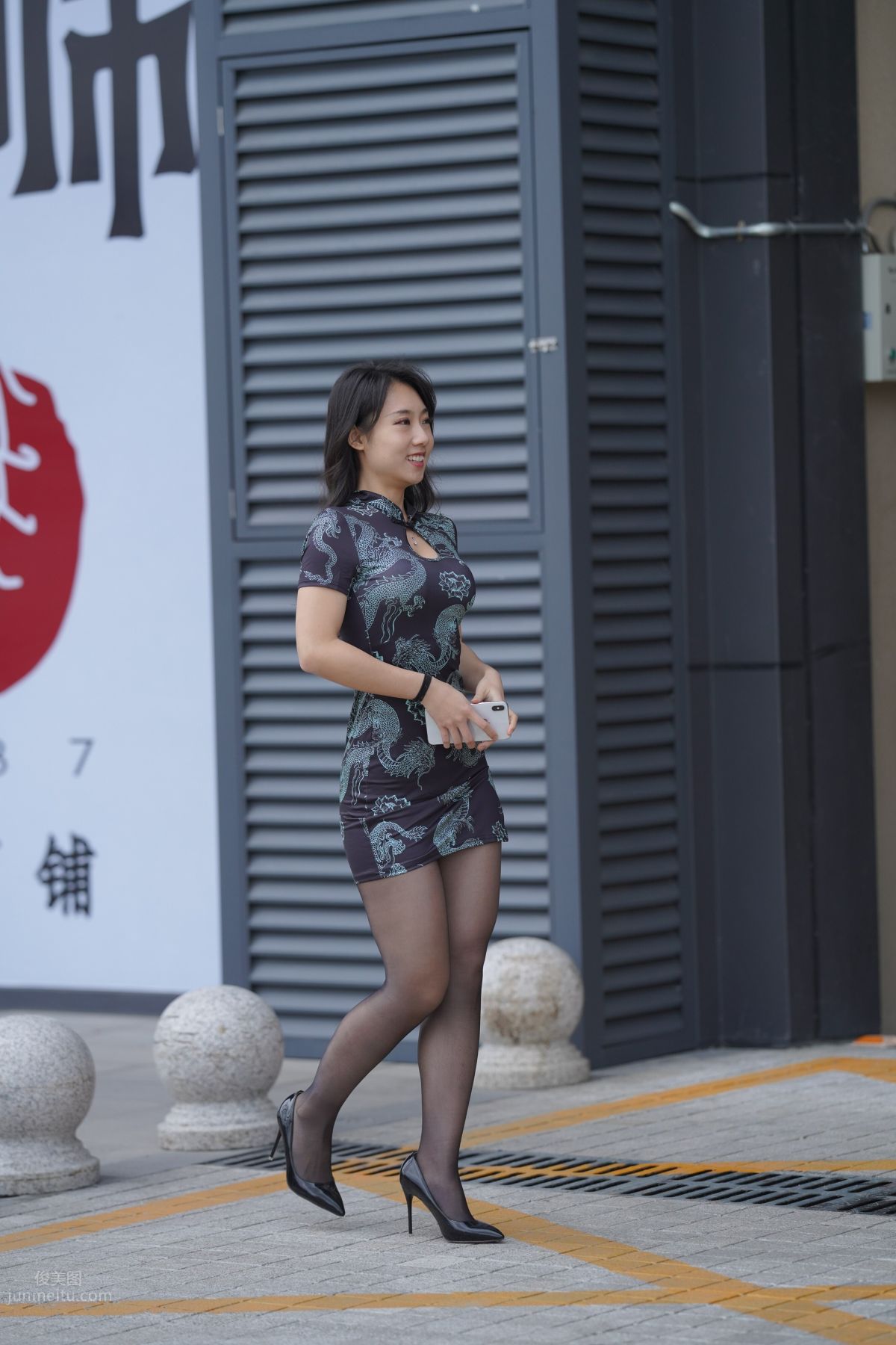 [Mojing Street] 106 Sexy Mature Woman in Black Stockings Modified Qipao photo 277
