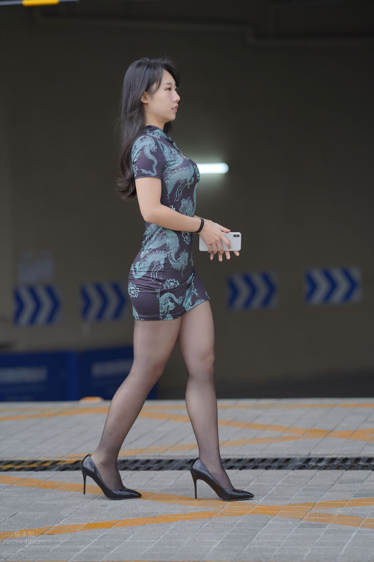 [Mojing Street] 106 Sexy Mature Woman in Black Stockings Modified Qipao photo 284