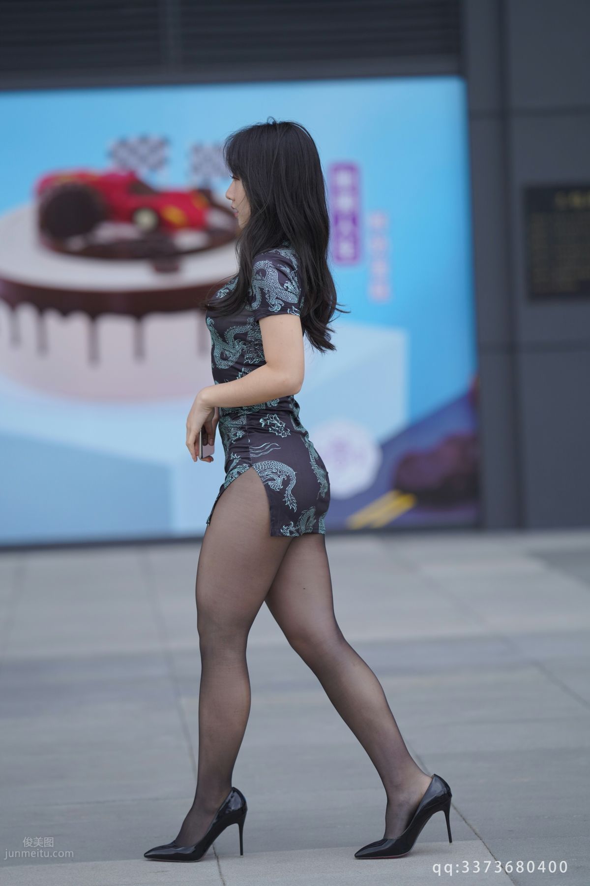 [Mojing Street] 106 Sexy Mature Woman in Black Stockings Modified Qipao photo 354