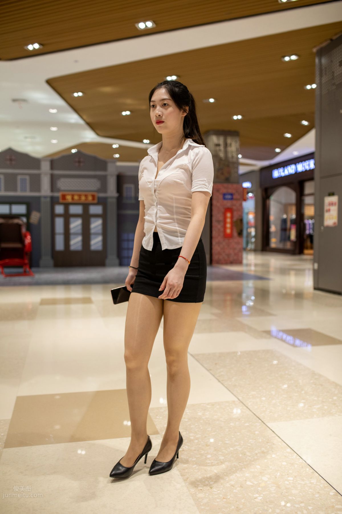 [Mojing Street] 109 Niunan Street Snap Picking Up a Pretty and Lovely Girl in Shiny Stockings photo 139