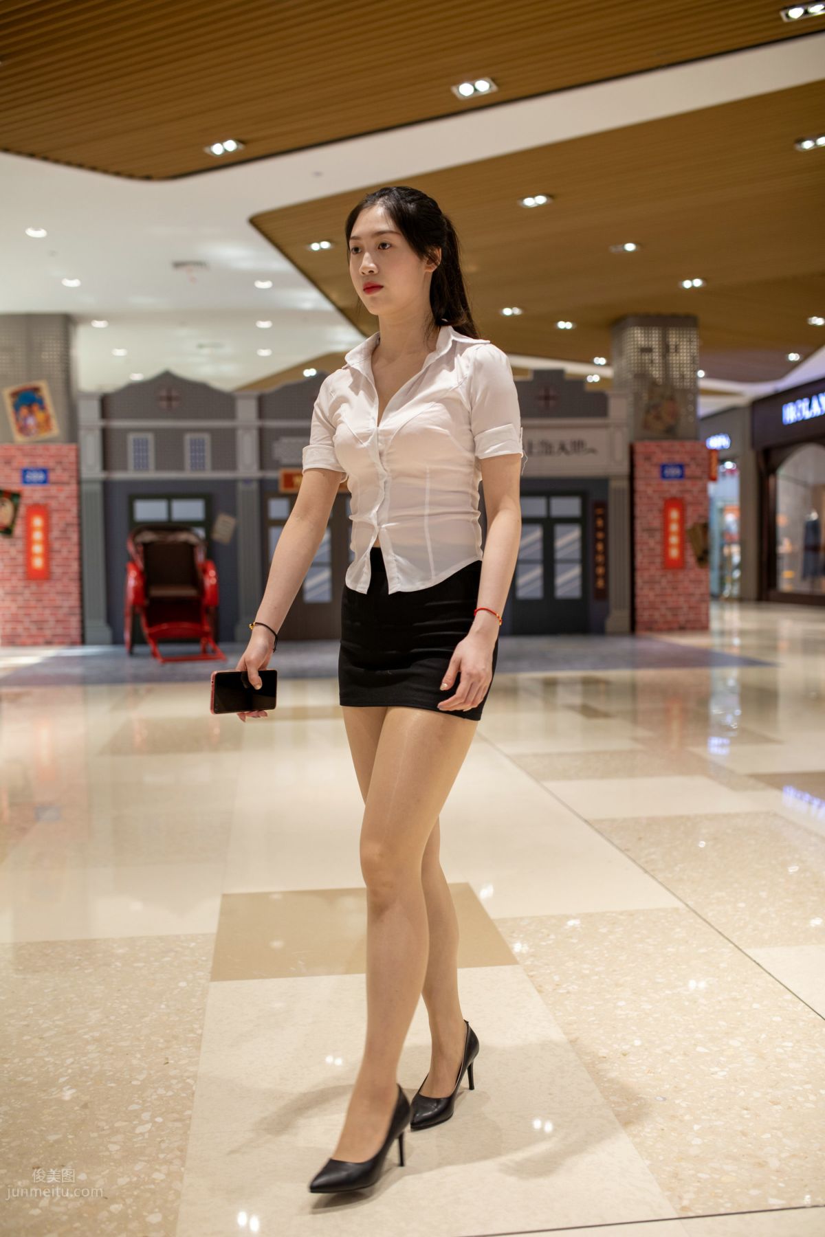 [Mojing Street] 109 Niunan Street Snap Picking Up a Pretty and Lovely Girl in Shiny Stockings photo 140