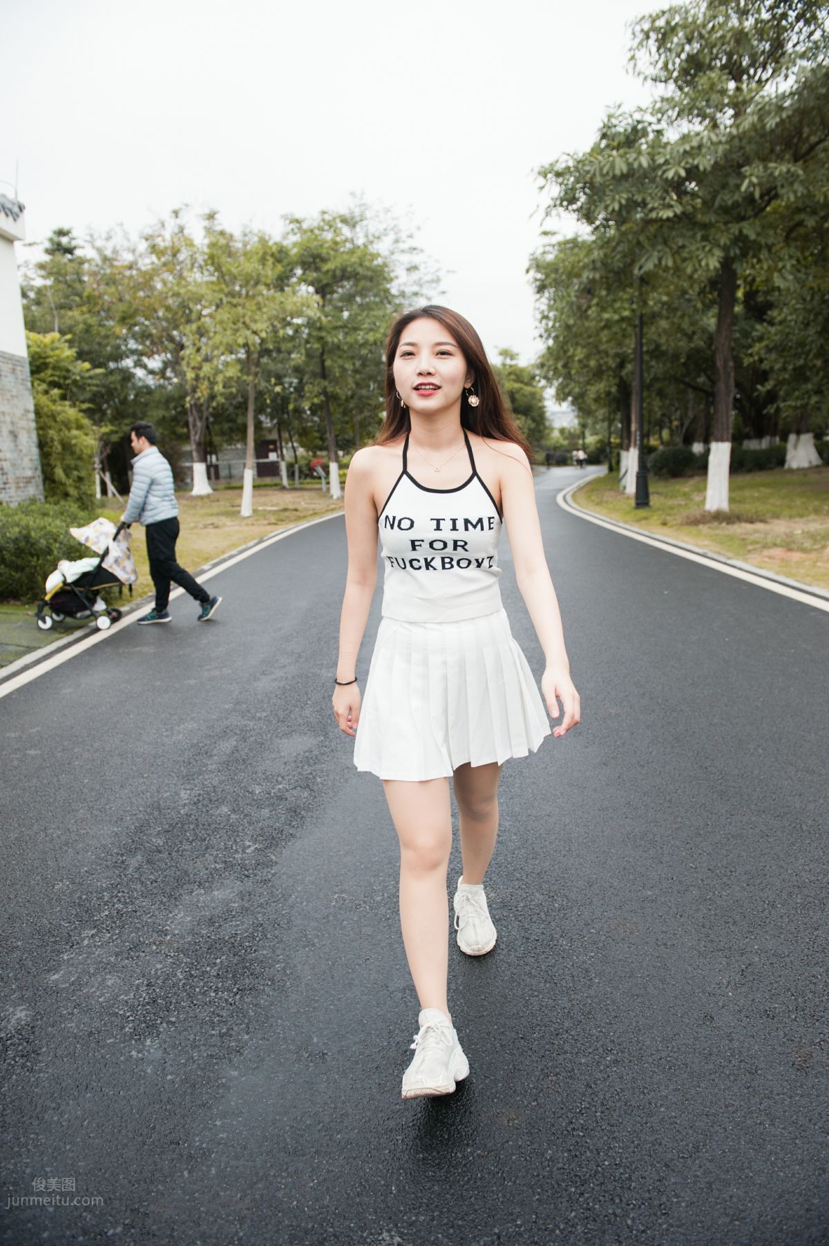 [Mojing Street] 120 Slip Dress Sexy Nude Stockings Girl photo 3