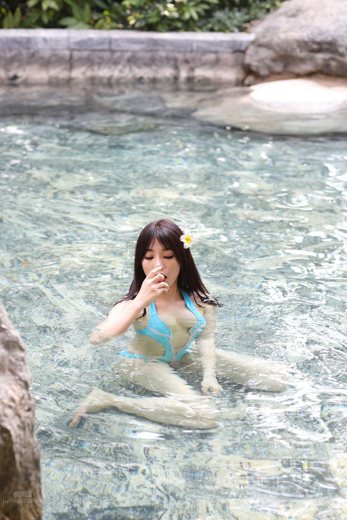 [Mojing Street] 122 Zhizhi's Blue Swimsuit photo 56