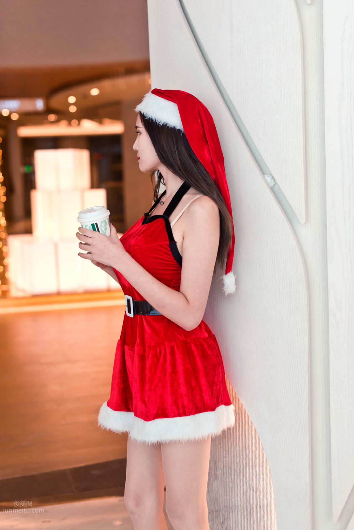 [Mojing Street] 124 The Ultimate Flesh Stockings Christmas Beauty Ting Ting in the Cold Wind photo 4