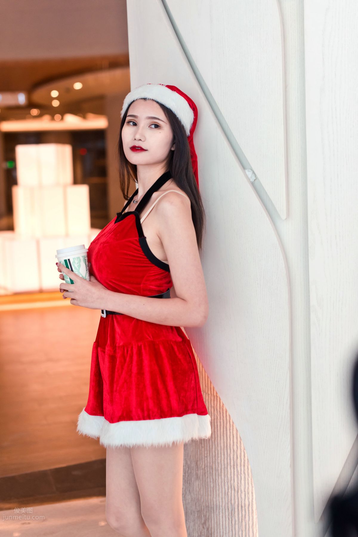 [Mojing Street] 124 The Ultimate Flesh Stockings Christmas Beauty Ting Ting in the Cold Wind photo 7