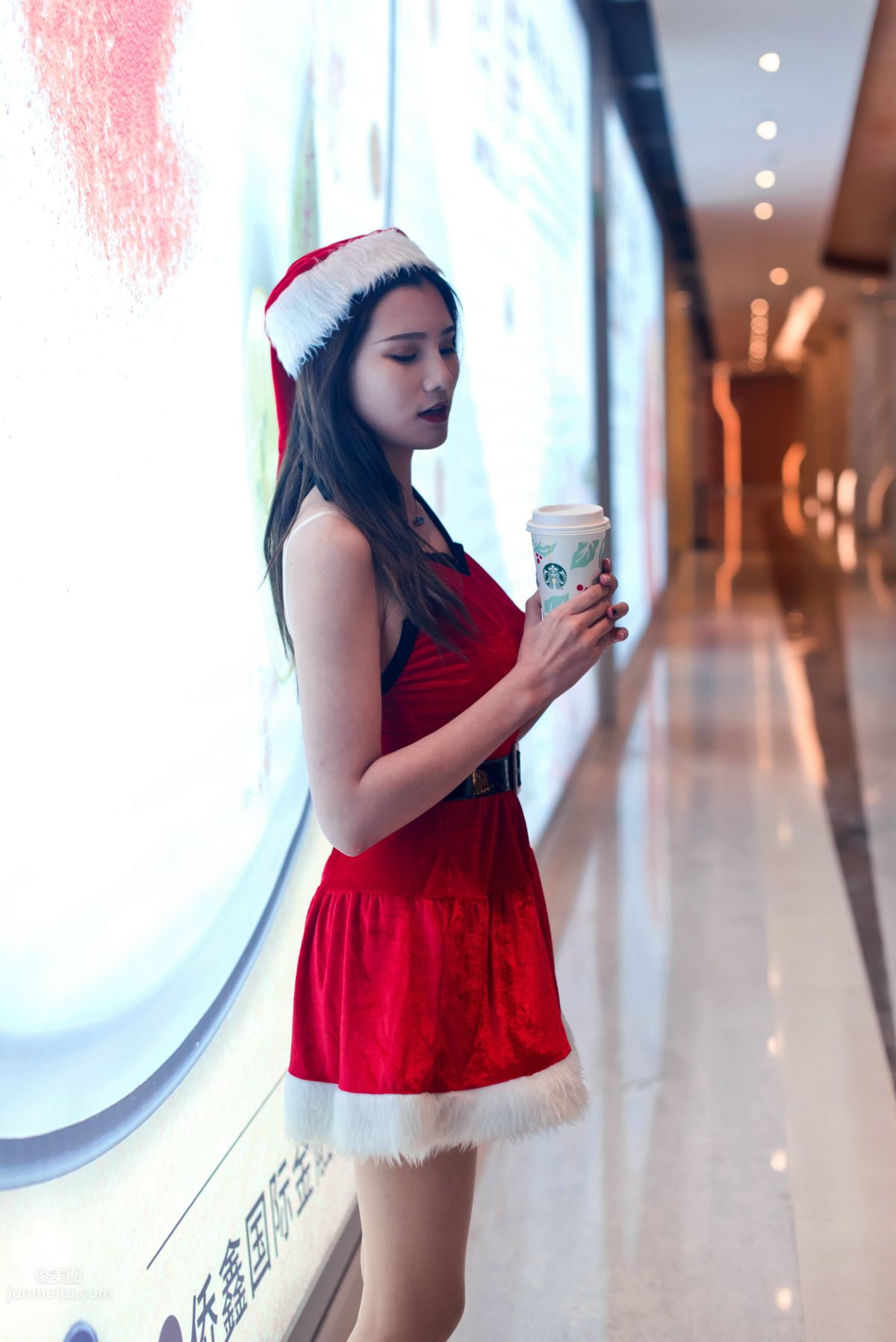 [Mojing Street] 124 The Ultimate Flesh Stockings Christmas Beauty Ting Ting in the Cold Wind photo 16