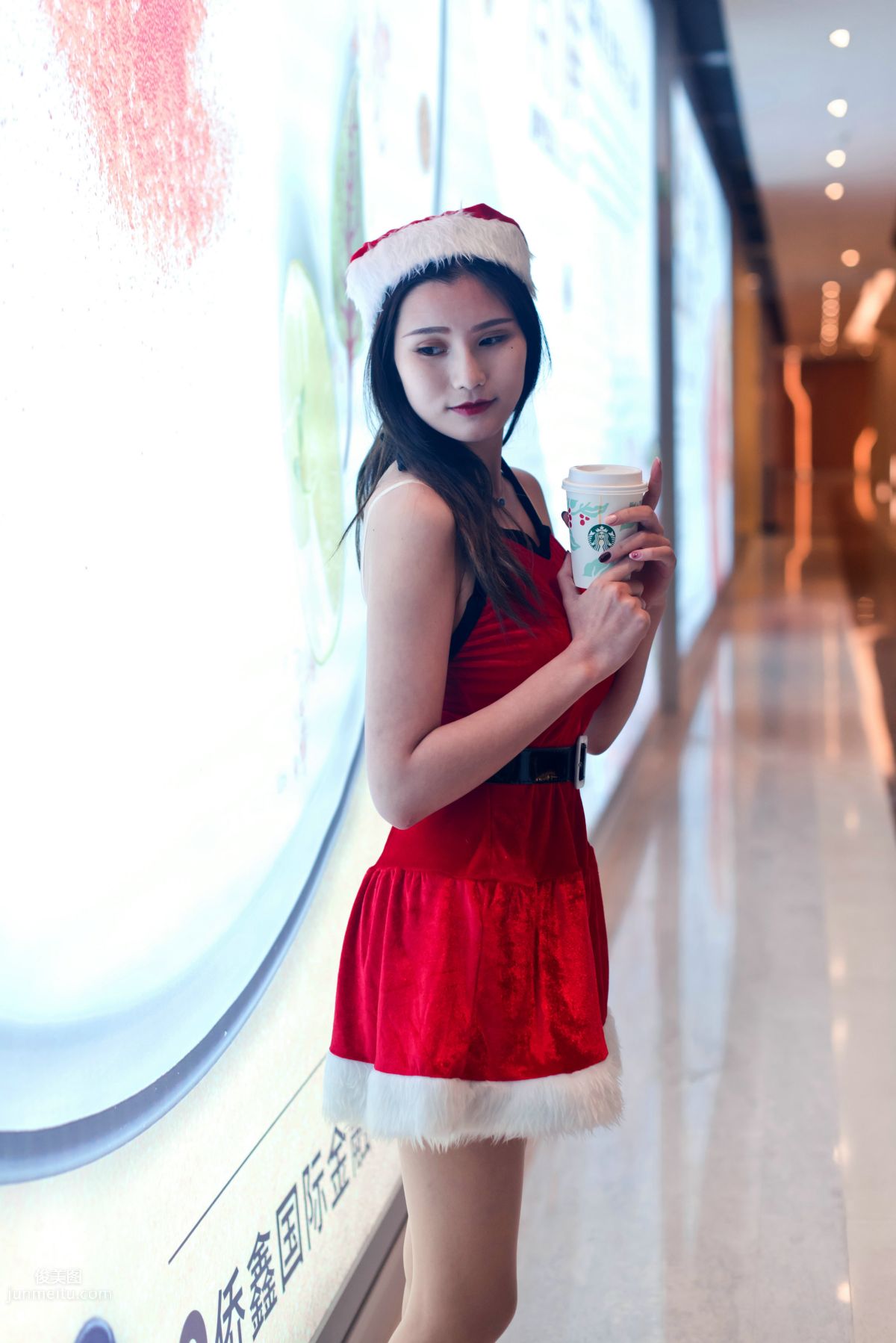 [Mojing Street] 124 The Ultimate Flesh Stockings Christmas Beauty Ting Ting in the Cold Wind photo 18