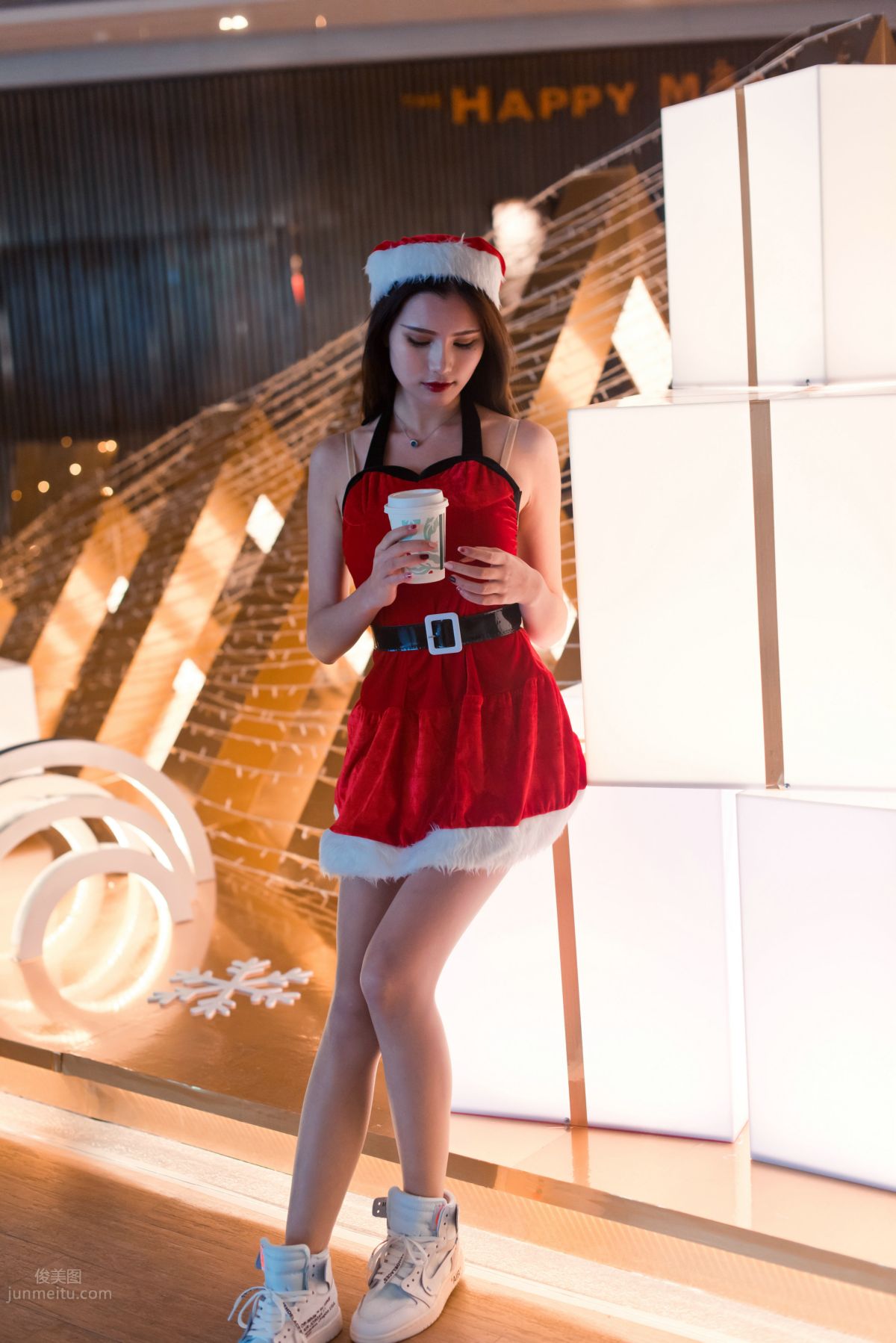 [Mojing Street] 124 The Ultimate Flesh Stockings Christmas Beauty Ting Ting in the Cold Wind photo 24