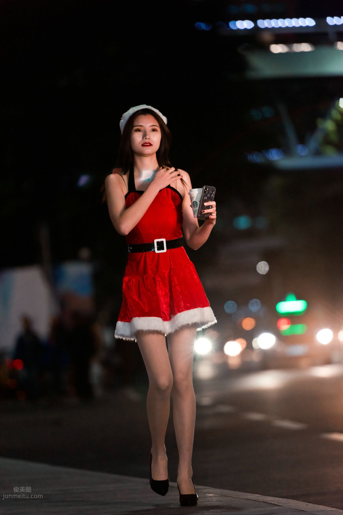 [Mojing Street] 124 The Ultimate Flesh Stockings Christmas Beauty Ting Ting in the Cold Wind photo 25