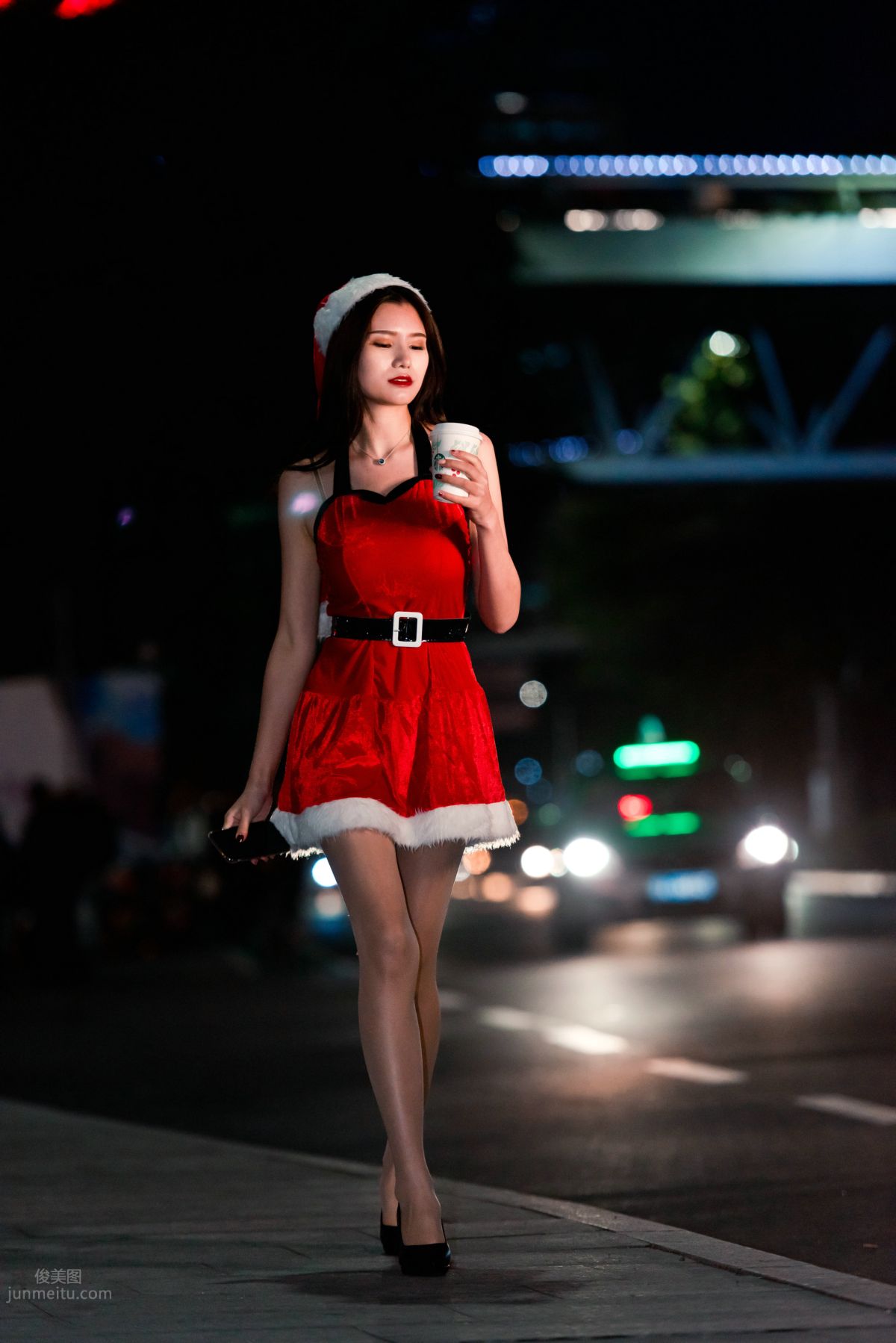 [Mojing Street] 124 The Ultimate Flesh Stockings Christmas Beauty Ting Ting in the Cold Wind photo 27