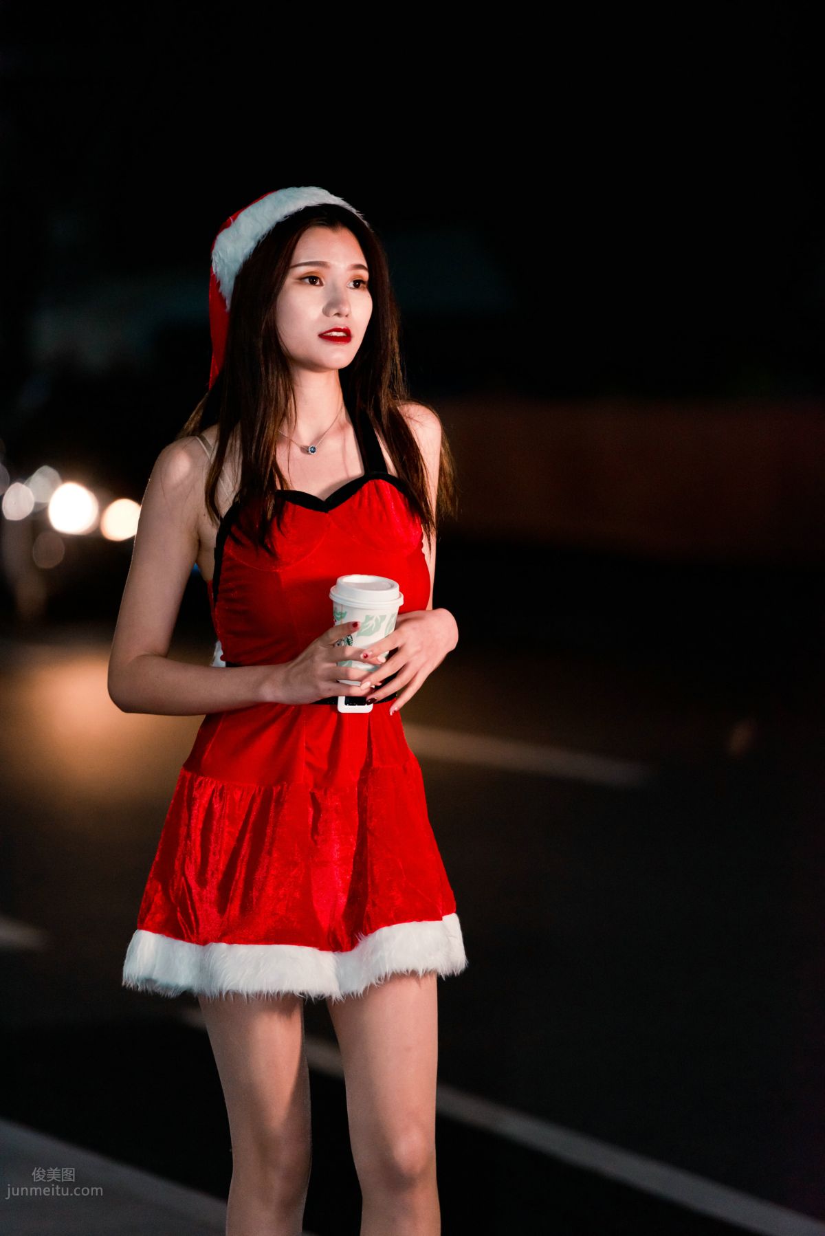 [Mojing Street] 124 The Ultimate Flesh Stockings Christmas Beauty Ting Ting in the Cold Wind photo 37