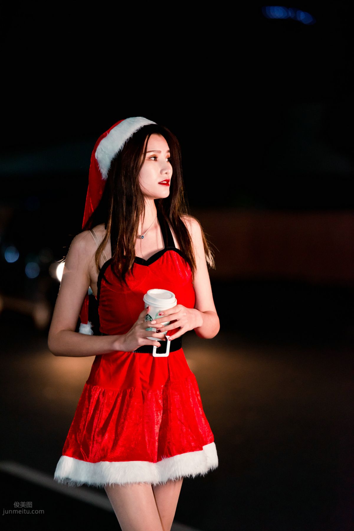 [Mojing Street] 124 The Ultimate Flesh Stockings Christmas Beauty Ting Ting in the Cold Wind photo 38