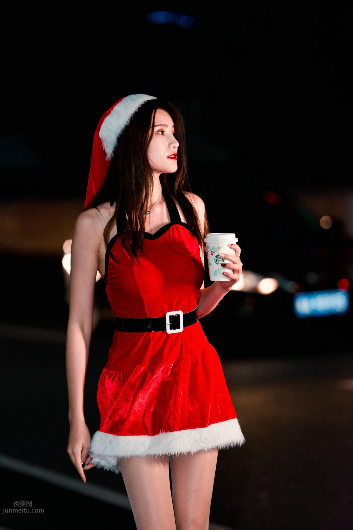 [Mojing Street] 124 The Ultimate Flesh Stockings Christmas Beauty Ting Ting in the Cold Wind photo 39