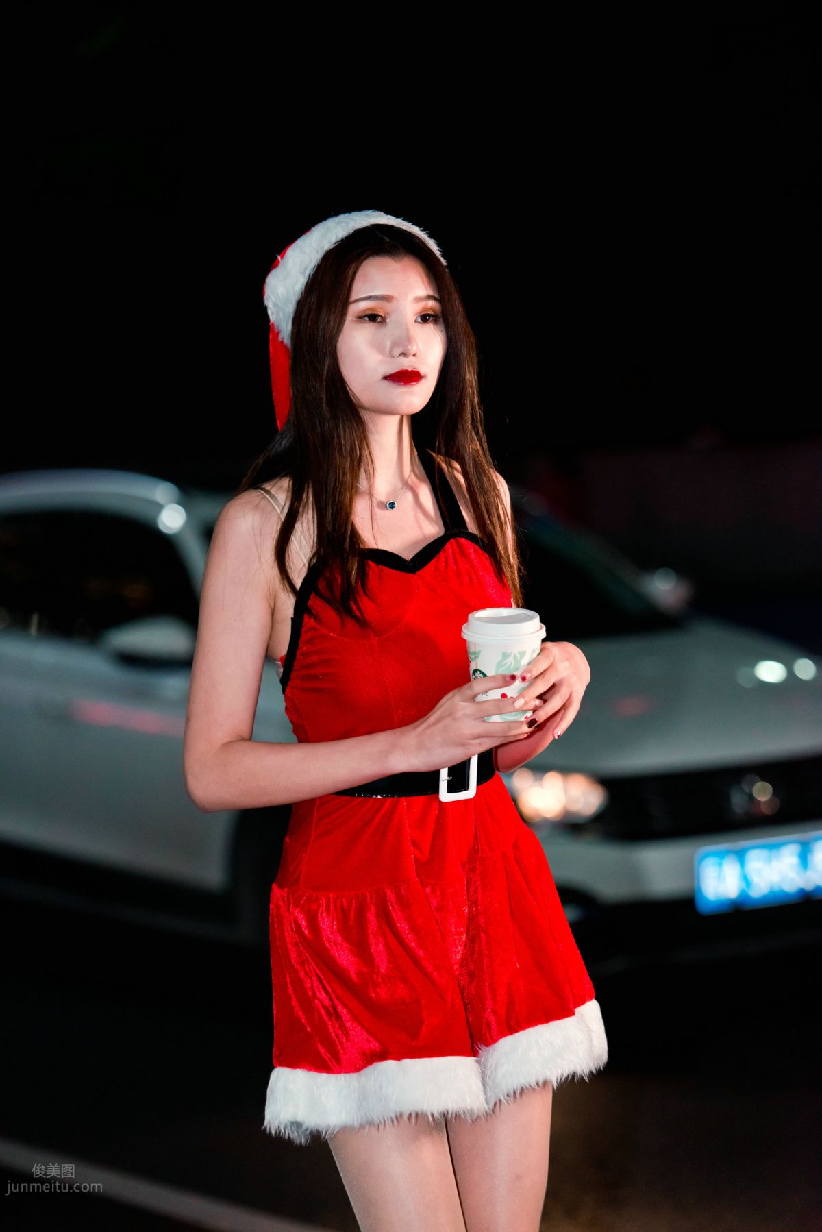 [Mojing Street] 124 The Ultimate Flesh Stockings Christmas Beauty Ting Ting in the Cold Wind photo 40