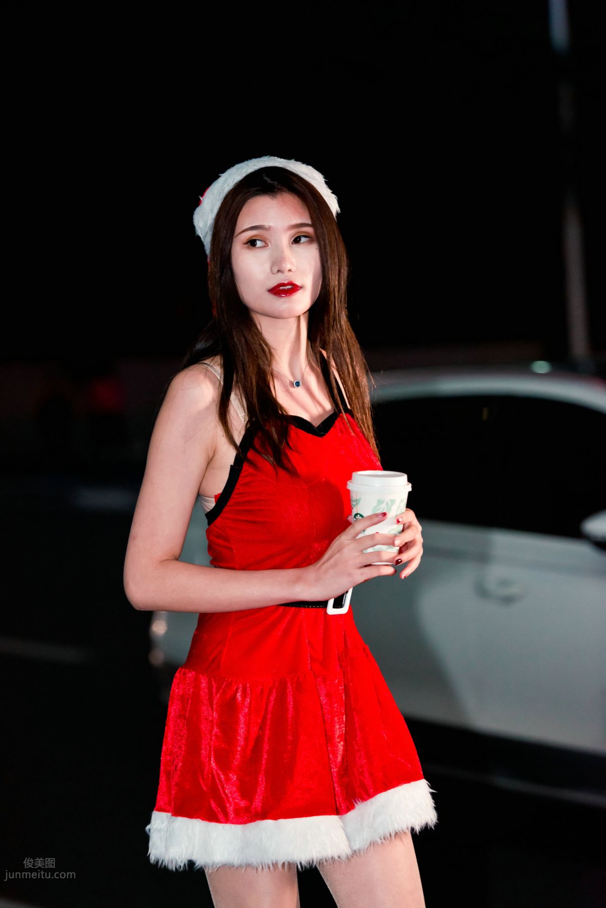 [Mojing Street] 124 The Ultimate Flesh Stockings Christmas Beauty Ting Ting in the Cold Wind photo 41