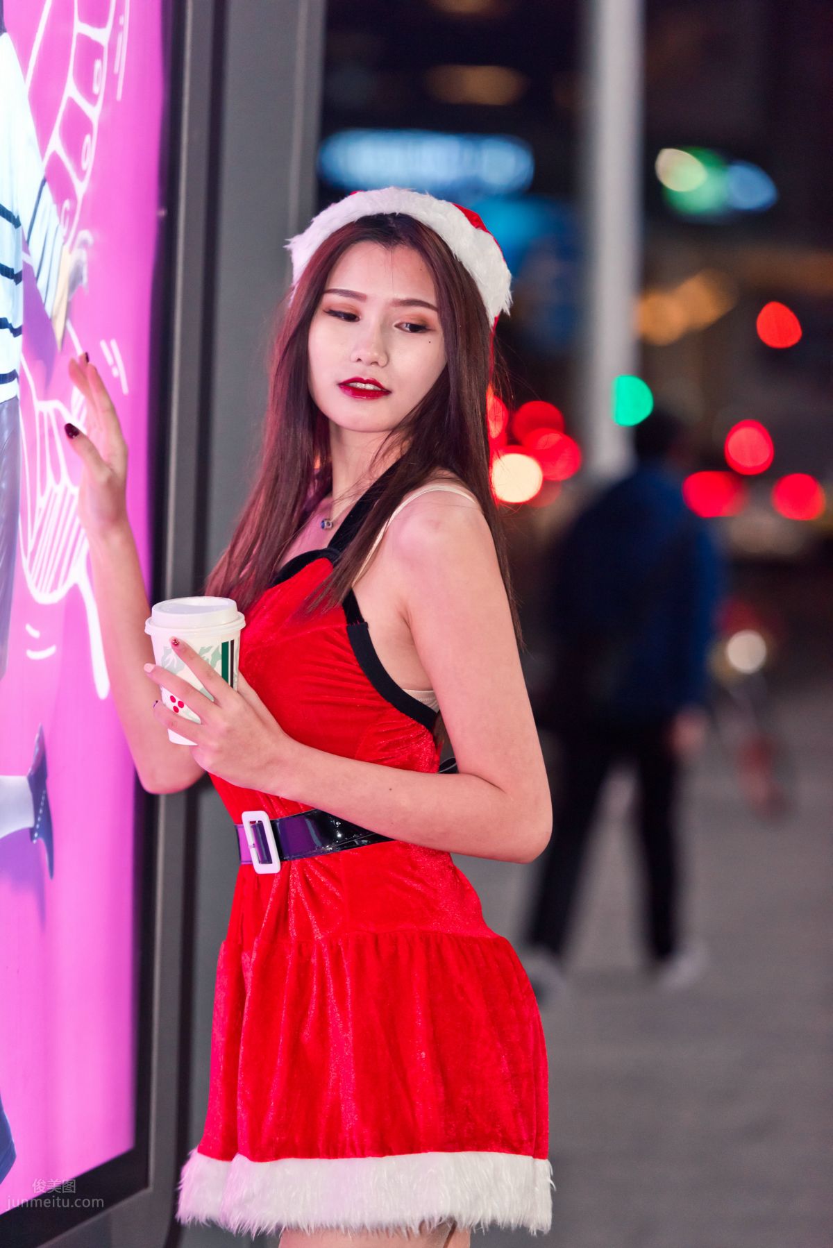 [Mojing Street] 124 The Ultimate Flesh Stockings Christmas Beauty Ting Ting in the Cold Wind photo 48