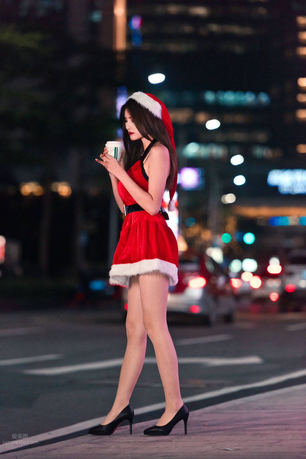 [Mojing Street] 124 The Ultimate Flesh Stockings Christmas Beauty Ting Ting in the Cold Wind photo 69