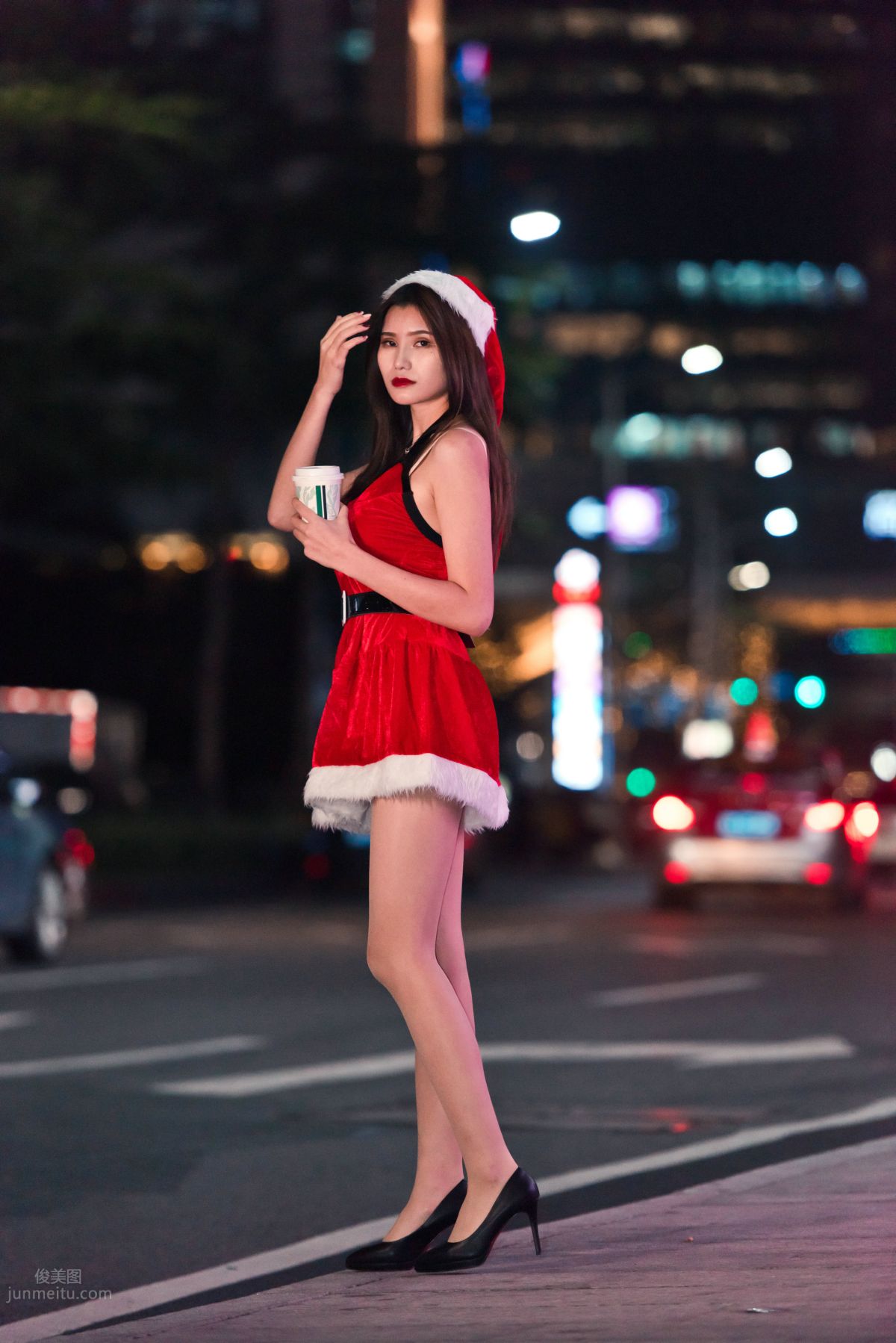 [Mojing Street] 124 The Ultimate Flesh Stockings Christmas Beauty Ting Ting in the Cold Wind photo 71