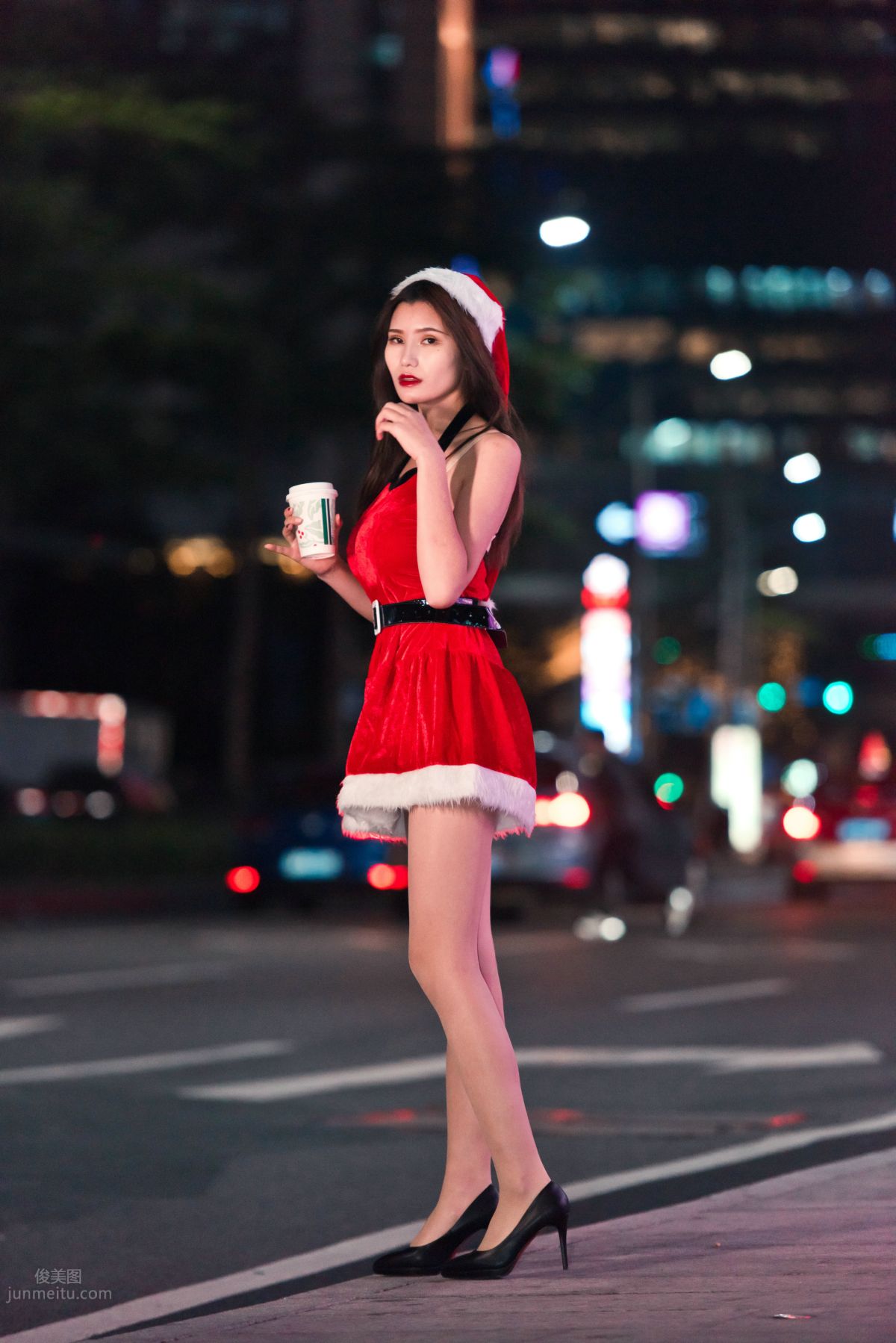 [Mojing Street] 124 The Ultimate Flesh Stockings Christmas Beauty Ting Ting in the Cold Wind photo 73