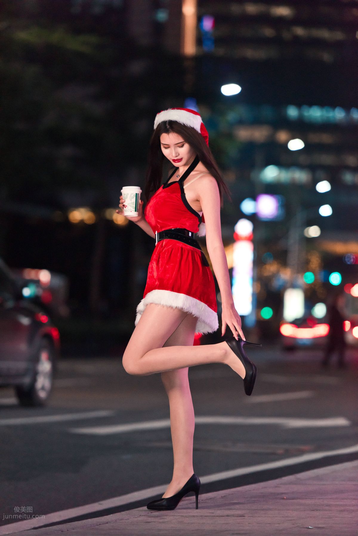 [Mojing Street] 124 The Ultimate Flesh Stockings Christmas Beauty Ting Ting in the Cold Wind photo 78