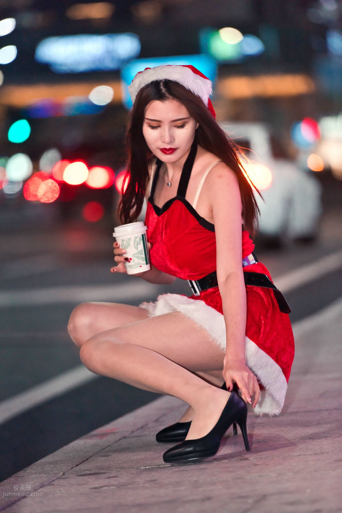 [Mojing Street] 124 The Ultimate Flesh Stockings Christmas Beauty Ting Ting in the Cold Wind photo 79