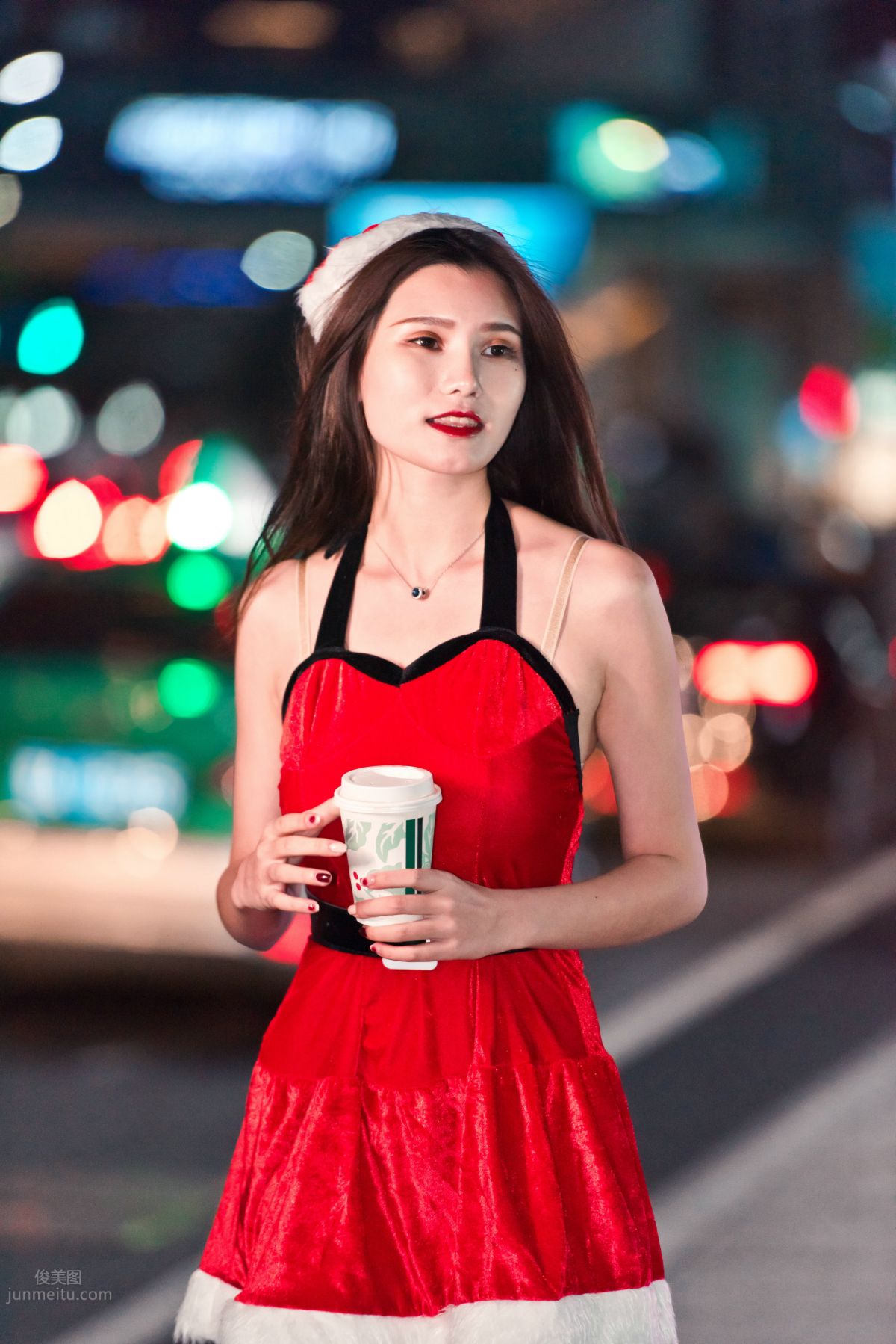 [Mojing Street] 124 The Ultimate Flesh Stockings Christmas Beauty Ting Ting in the Cold Wind photo 93