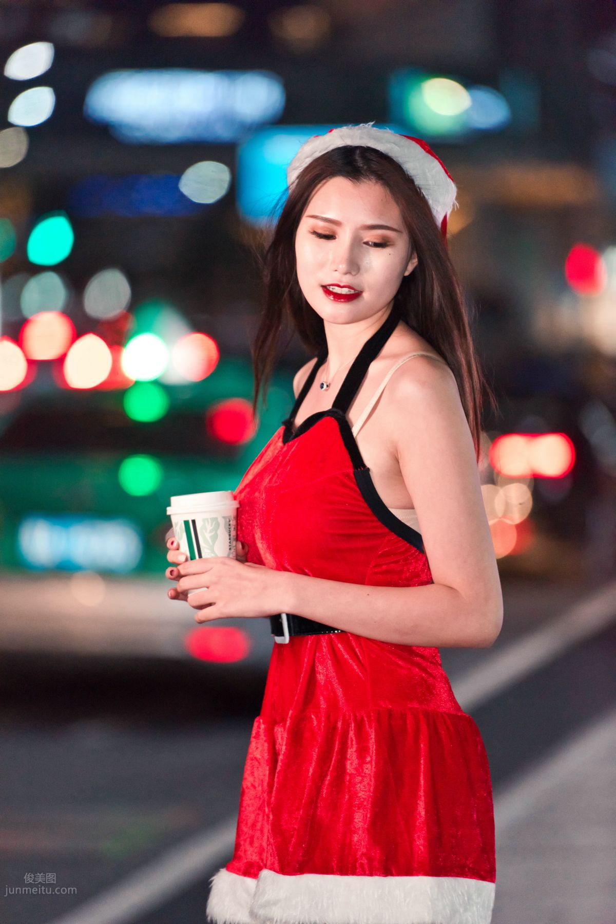 [Mojing Street] 124 The Ultimate Flesh Stockings Christmas Beauty Ting Ting in the Cold Wind photo 94