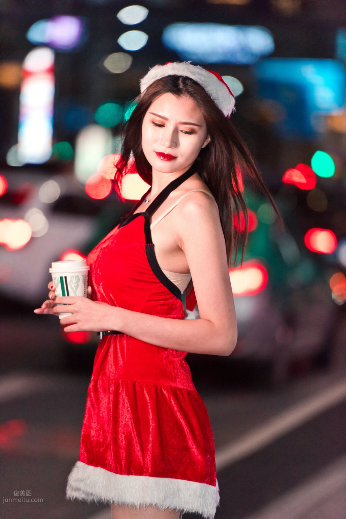 [Mojing Street] 124 The Ultimate Flesh Stockings Christmas Beauty Ting Ting in the Cold Wind photo 96