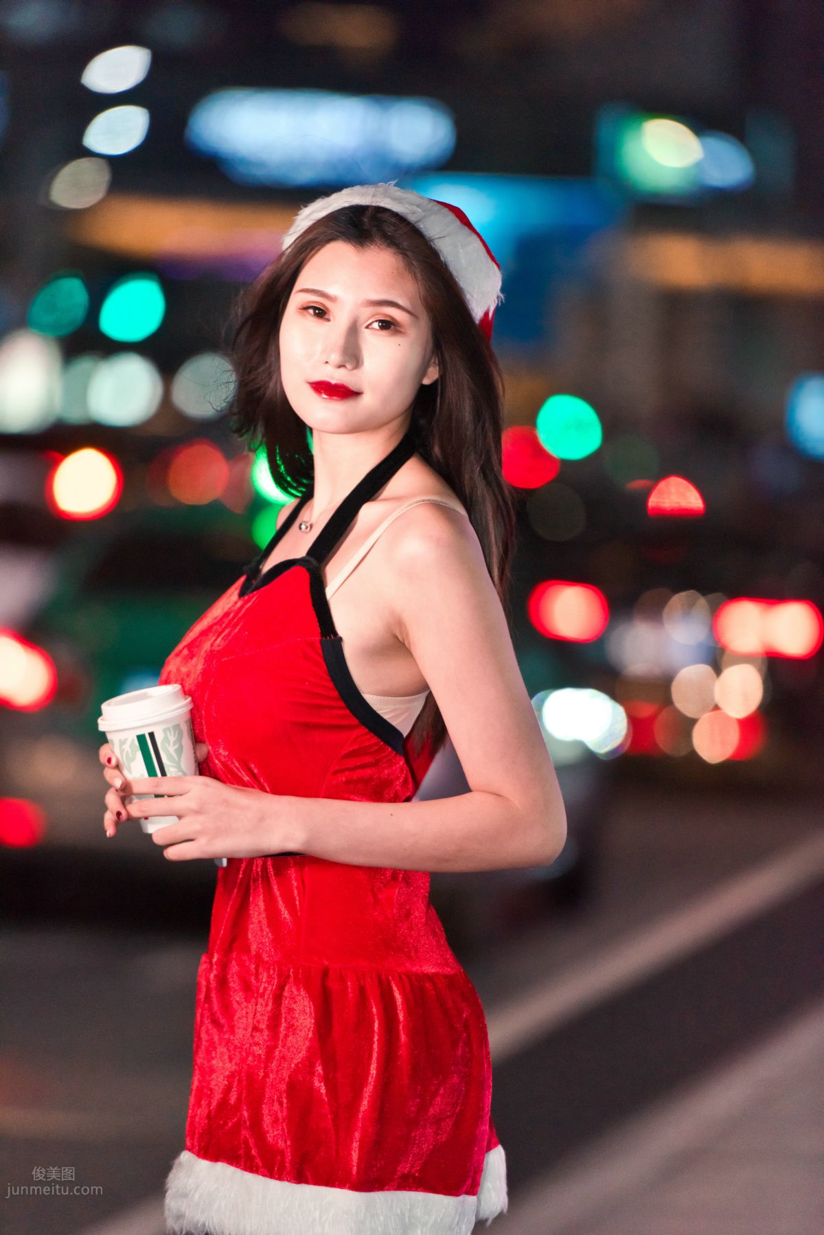 [Mojing Street] 124 The Ultimate Flesh Stockings Christmas Beauty Ting Ting in the Cold Wind photo 97