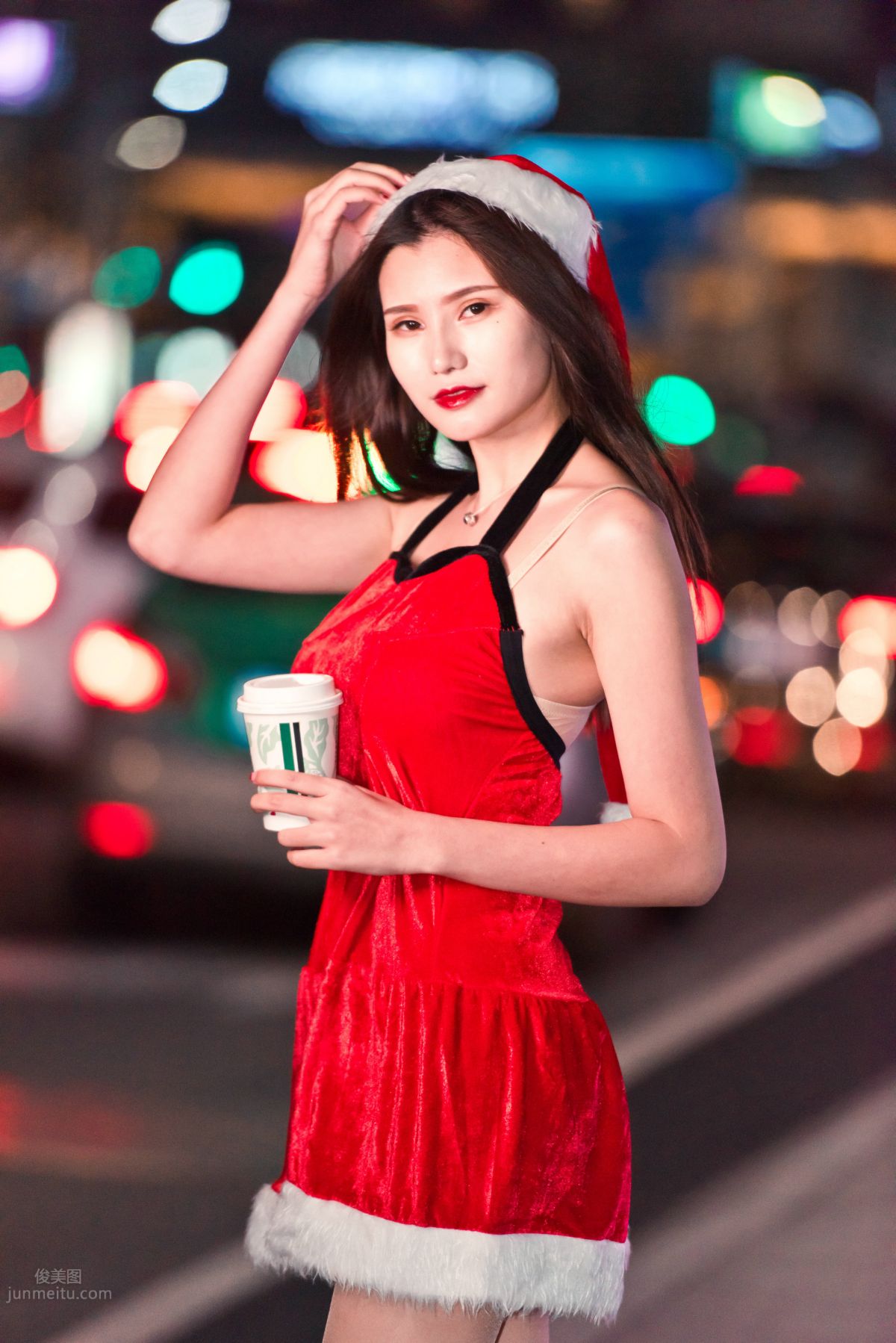 [Mojing Street] 124 The Ultimate Flesh Stockings Christmas Beauty Ting Ting in the Cold Wind photo 98