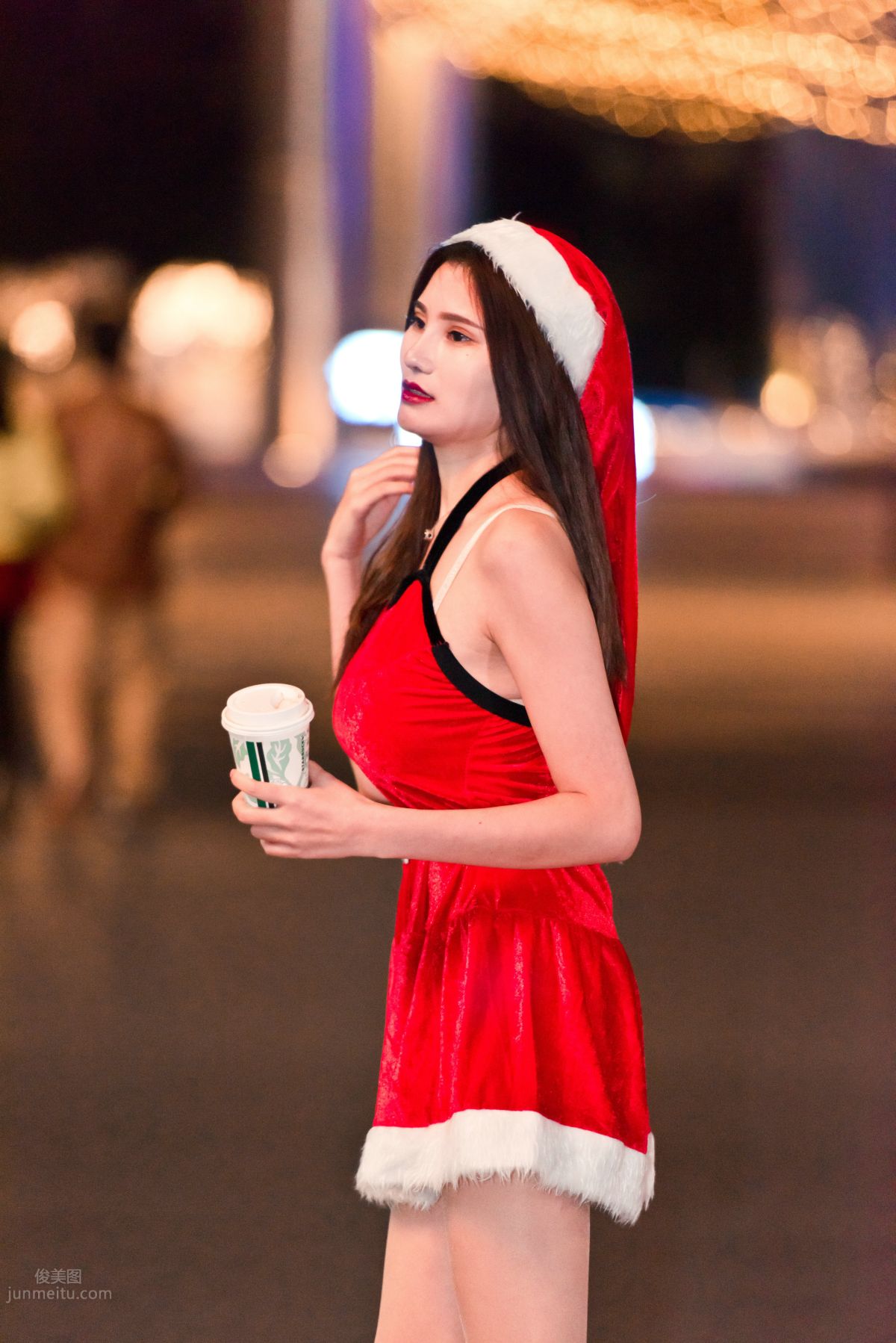 [Mojing Street] 124 The Ultimate Flesh Stockings Christmas Beauty Ting Ting in the Cold Wind photo 101