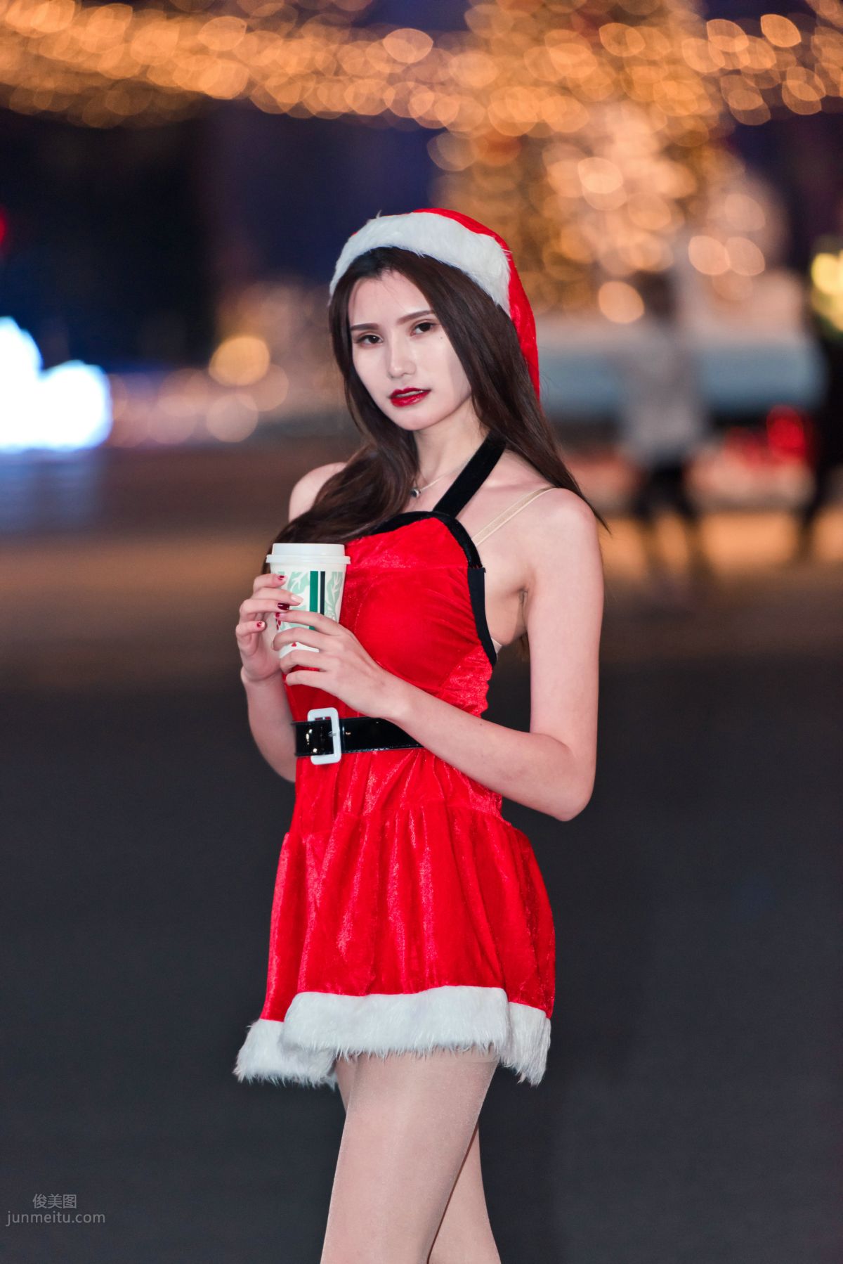 [Mojing Street] 124 The Ultimate Flesh Stockings Christmas Beauty Ting Ting in the Cold Wind photo 103